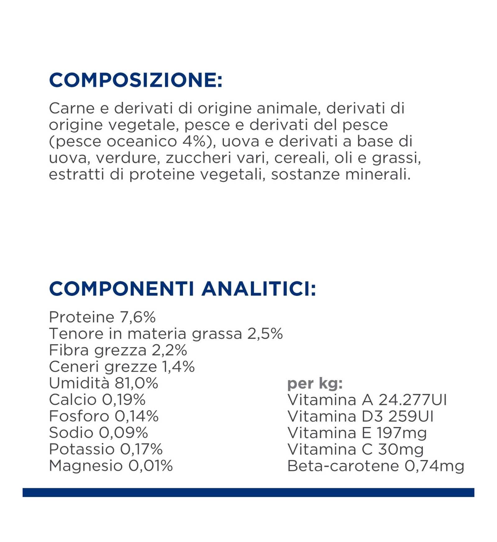 HILL'S PRESCRIPTION DIET GATTO METABOLIC PESCE OCEANICO DA 85 GR IN BUSTA