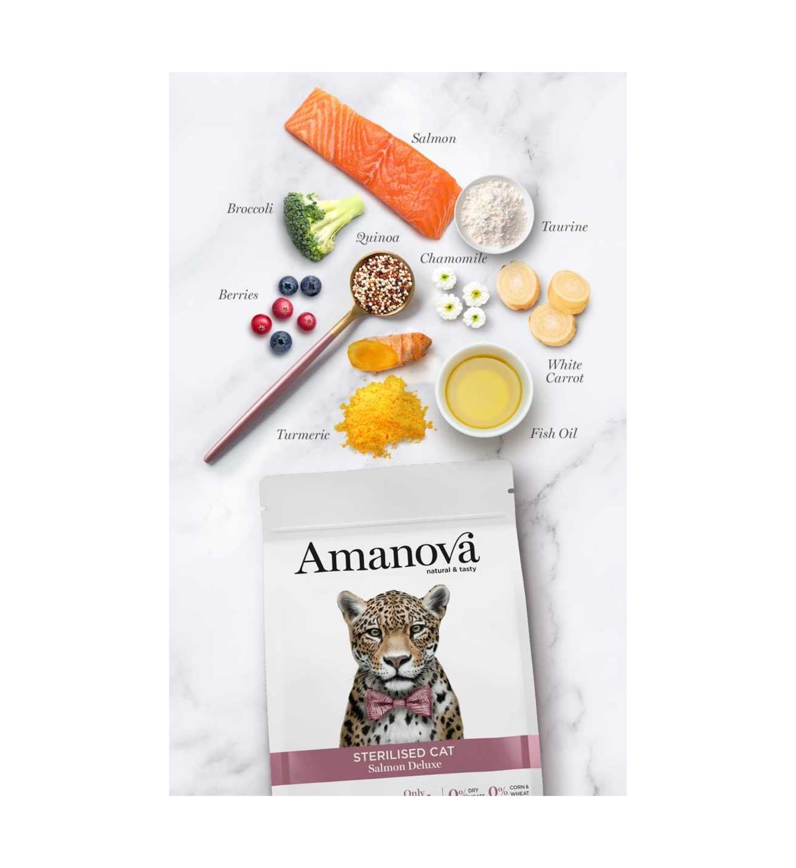 AMANOVA GATTO STERILIZZATO SENSITIVE SALMONE DELUXE