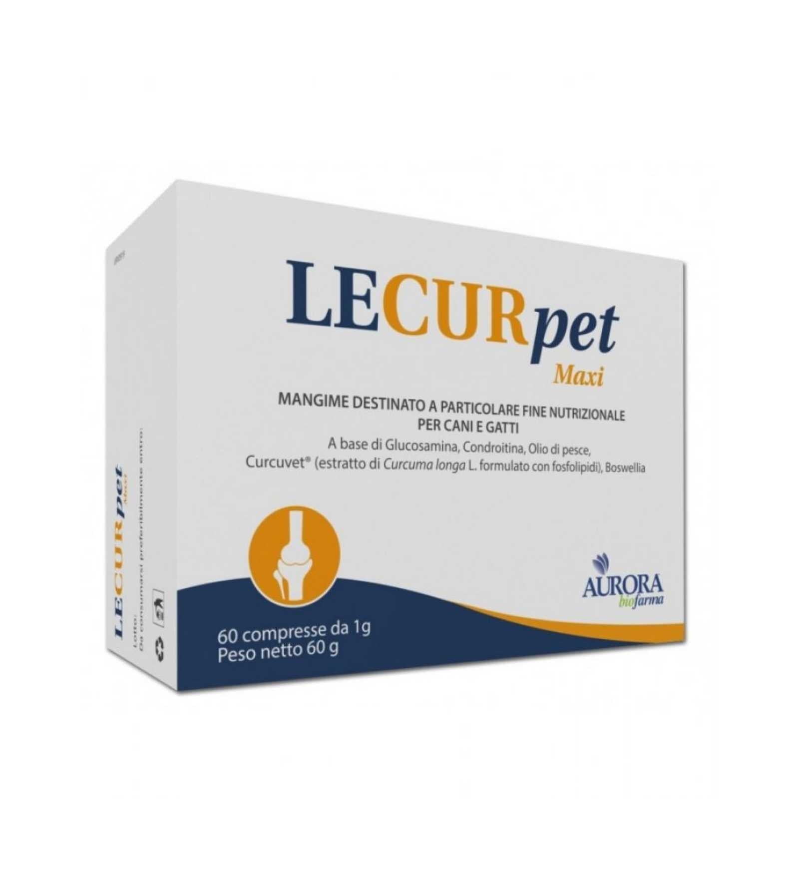 AURORA BIOFARMA LECURPET MAXI PER CANE E GATTO 60 COMPRESSE
