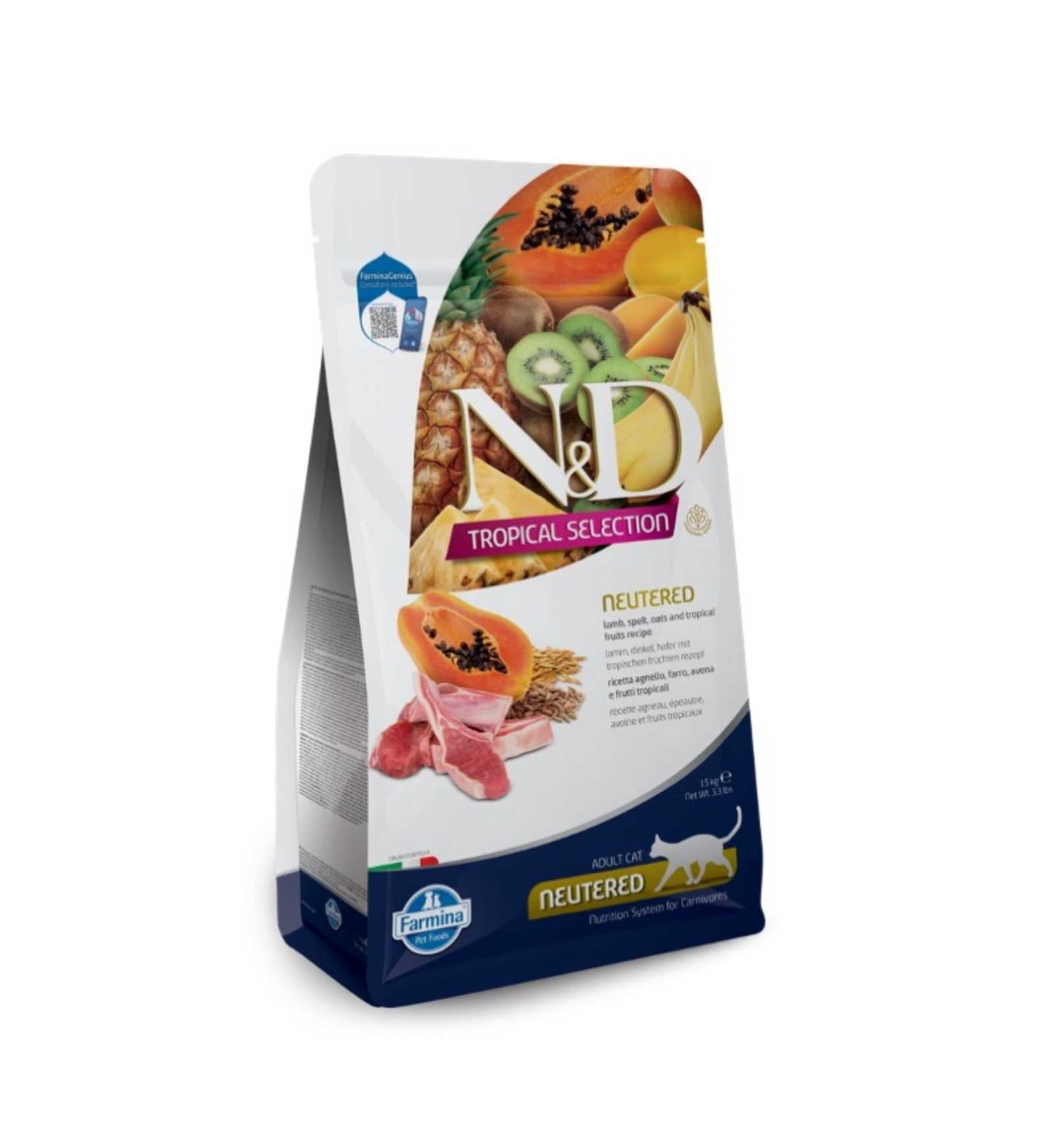 FARMINA N&D TROPICAL SELECTION GATTO NEUTERED AGNELLO