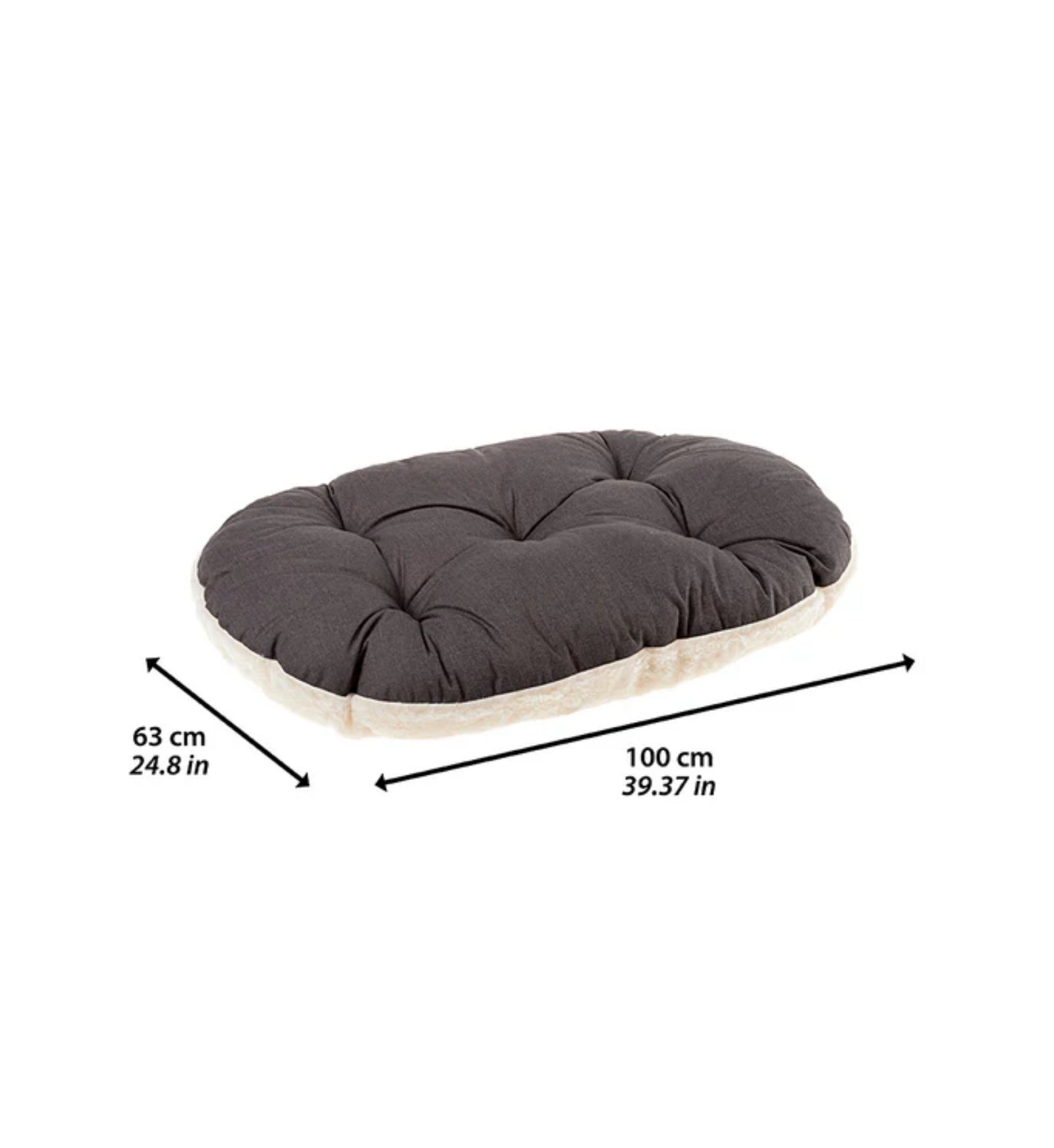 CUSCINO RELAX 100/12 CON PELO MARRONE-BEIGE