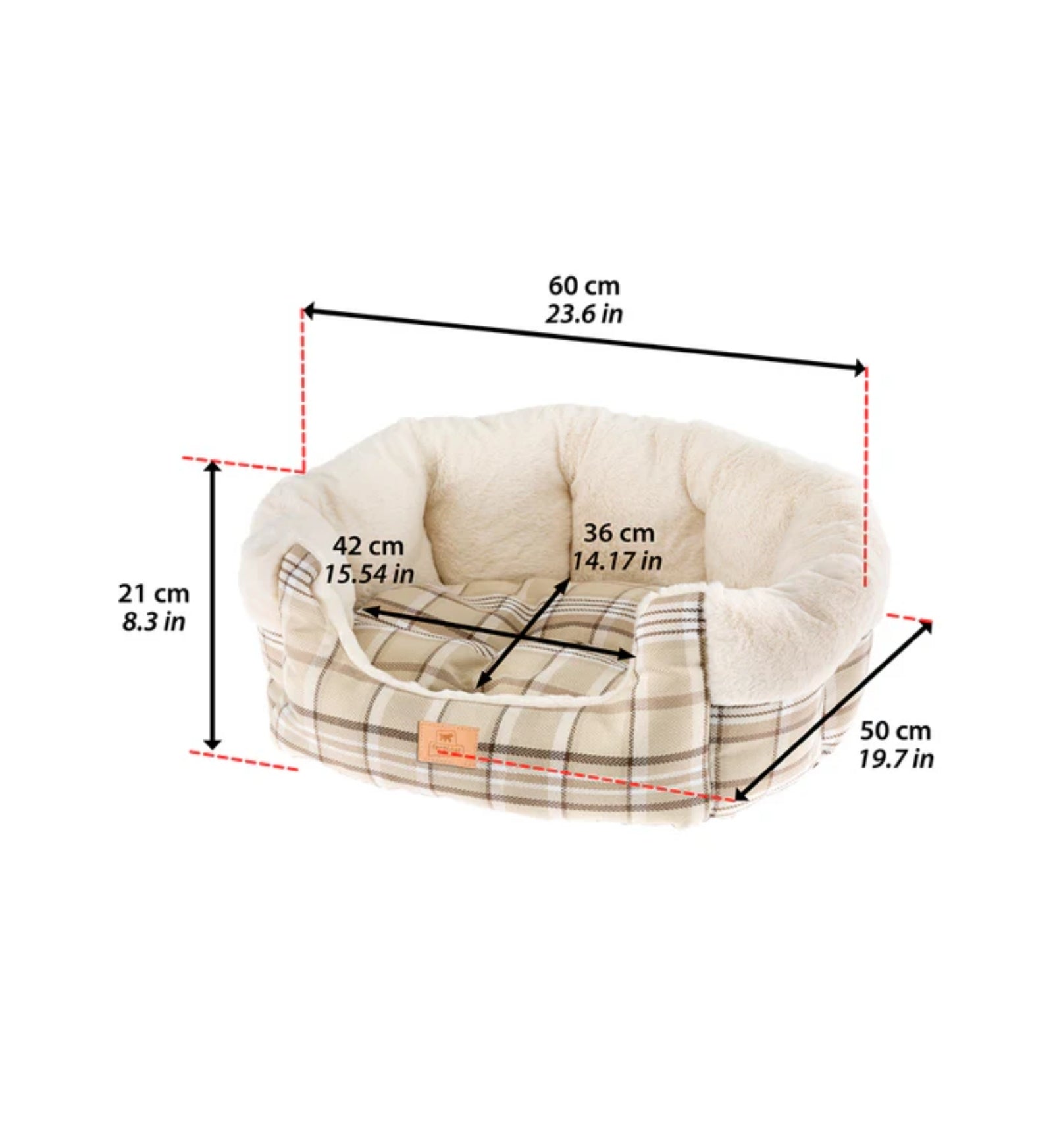 FERPLAST CANE E GATTO CUCCIA ETOILE 4 60 X 50 X 21 CM BEIGE