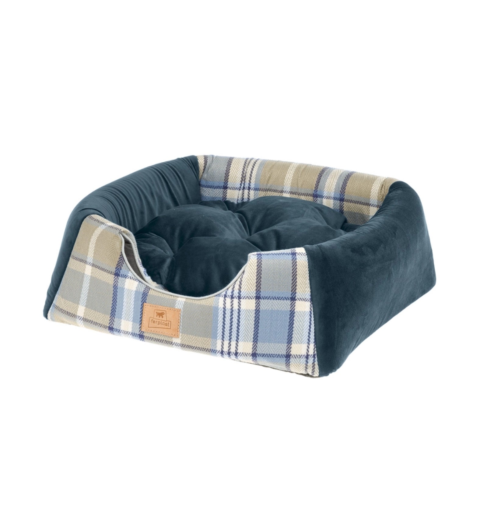 FERPLAST CANE E GATTO CASETTA EDINBURGH 44 x 44 x H 33 CM BLU