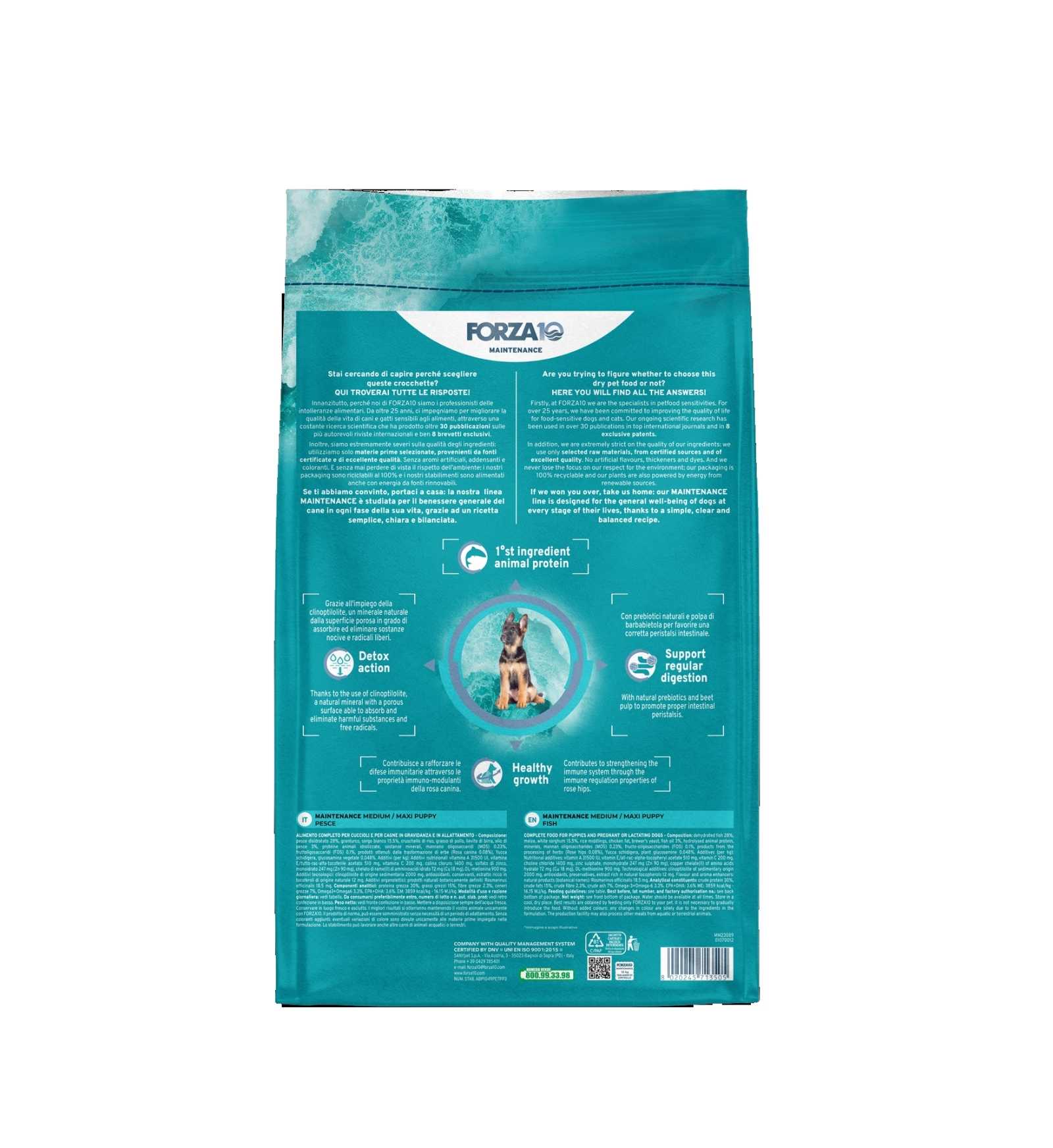 FORZA 10 CANE PUPPY E JUNIOR M/L AL PESCE DA 12 KG