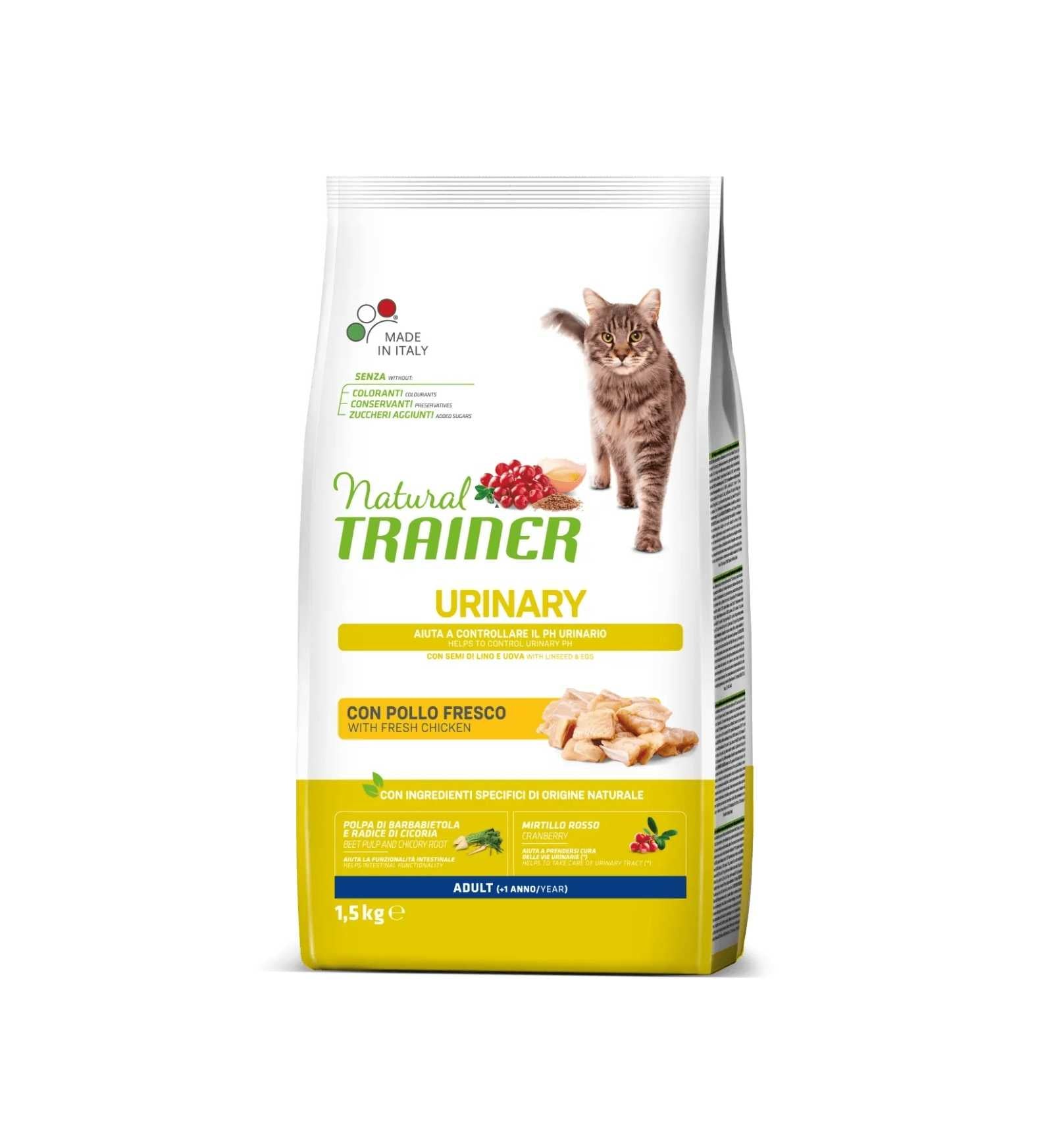 TRAINER GATTO NATURAL ADULT URINARY POLLO SEMI DI LINO E UOVA