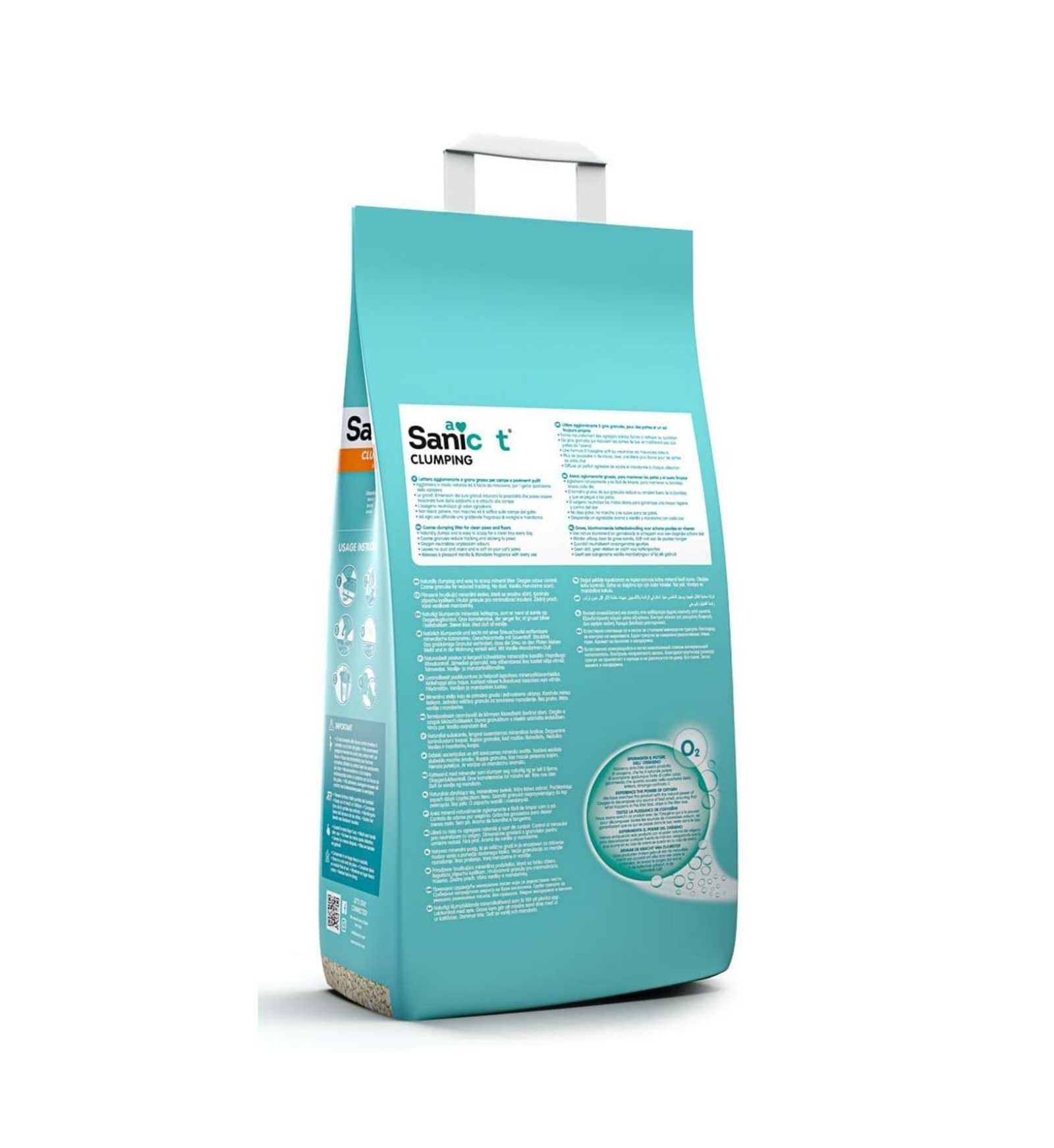 SANICAT LETTIERA GATTO CLUMPING WHITE DUO VANIGLIA E MANDARINO DA 10 LITRI
