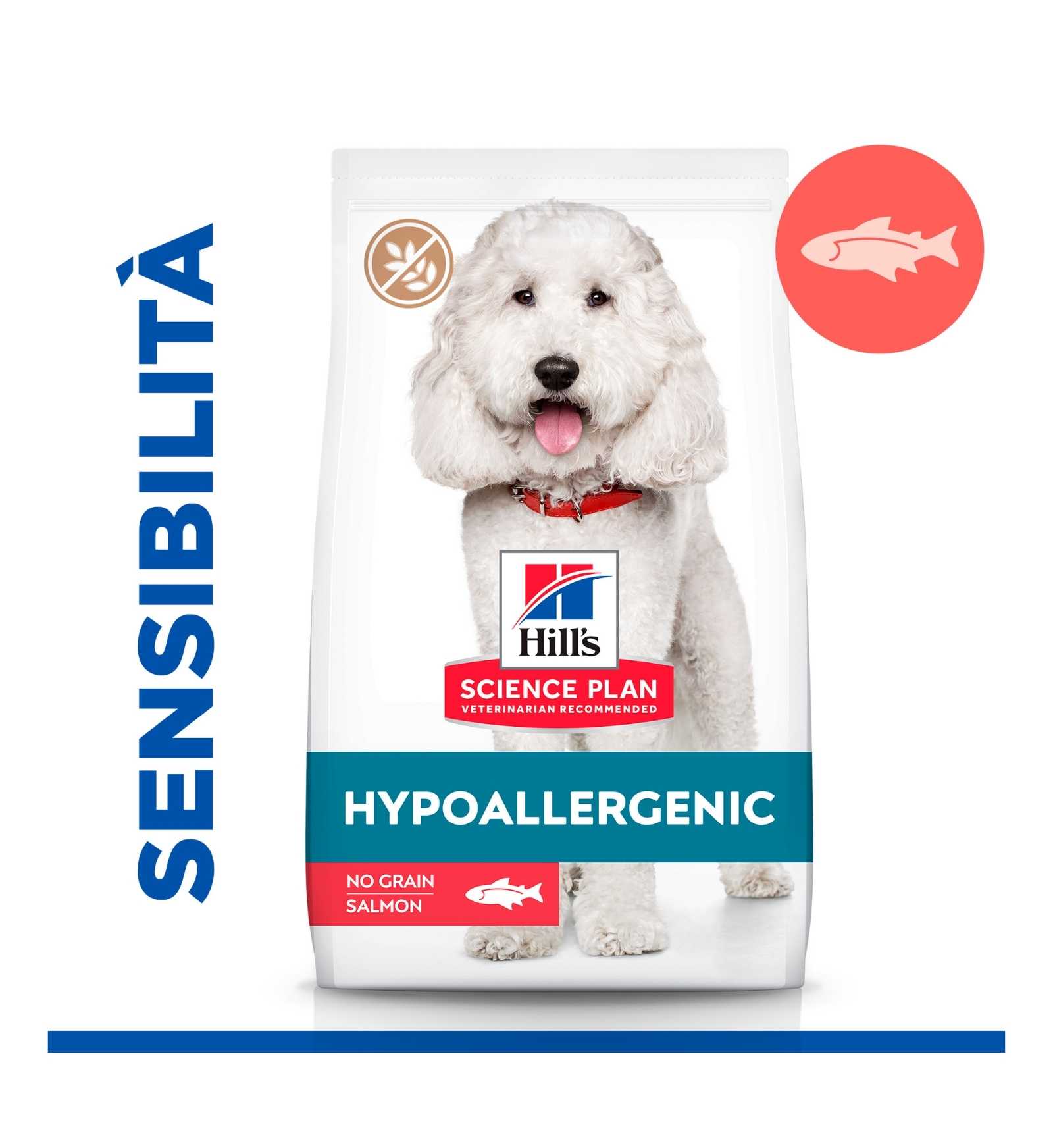 HILL'S SCIENCE PLAN CANE HYPOALLERGENIC ADULT MEDIUM SALMONE