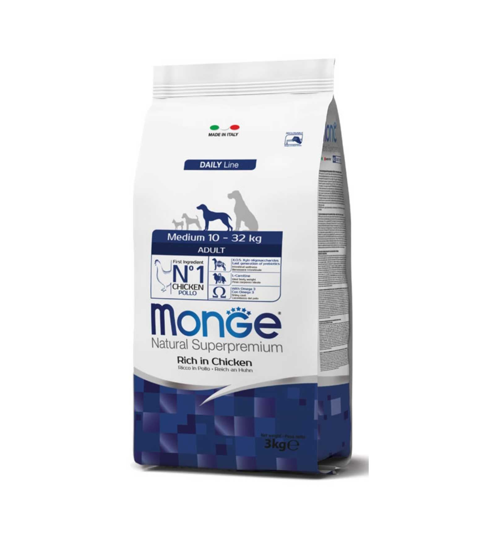 MONGE SUPERPREMIUM CANE ADULT MEDIUM POLLO