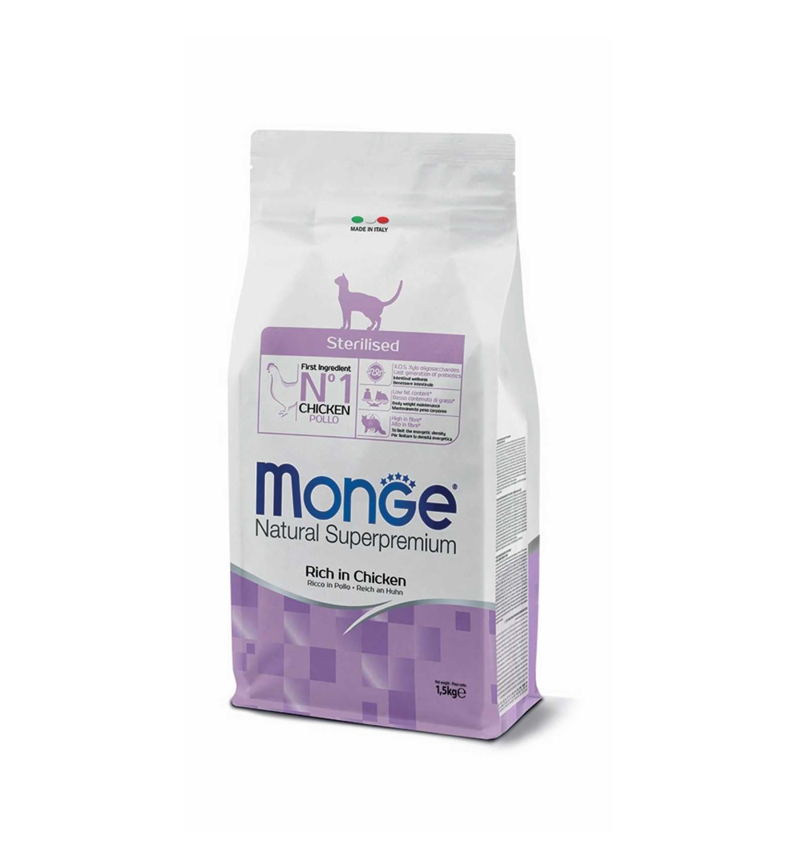 MONGE SUPERPREMIUM GATTO STERILIZZATO POLLO