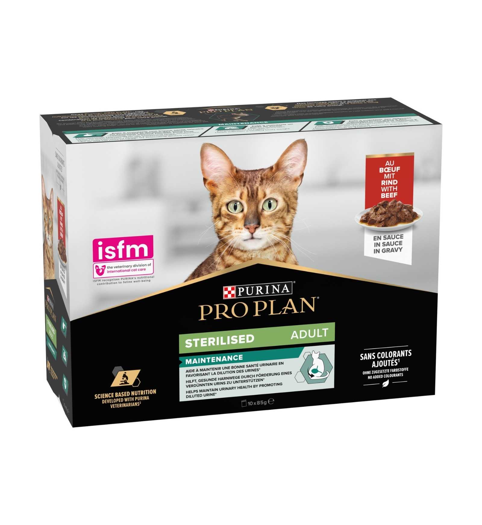 PURINA PRO PLAN GATTO STERILIZZATO AL MANZO 10 BUSTE DA 85 GR
