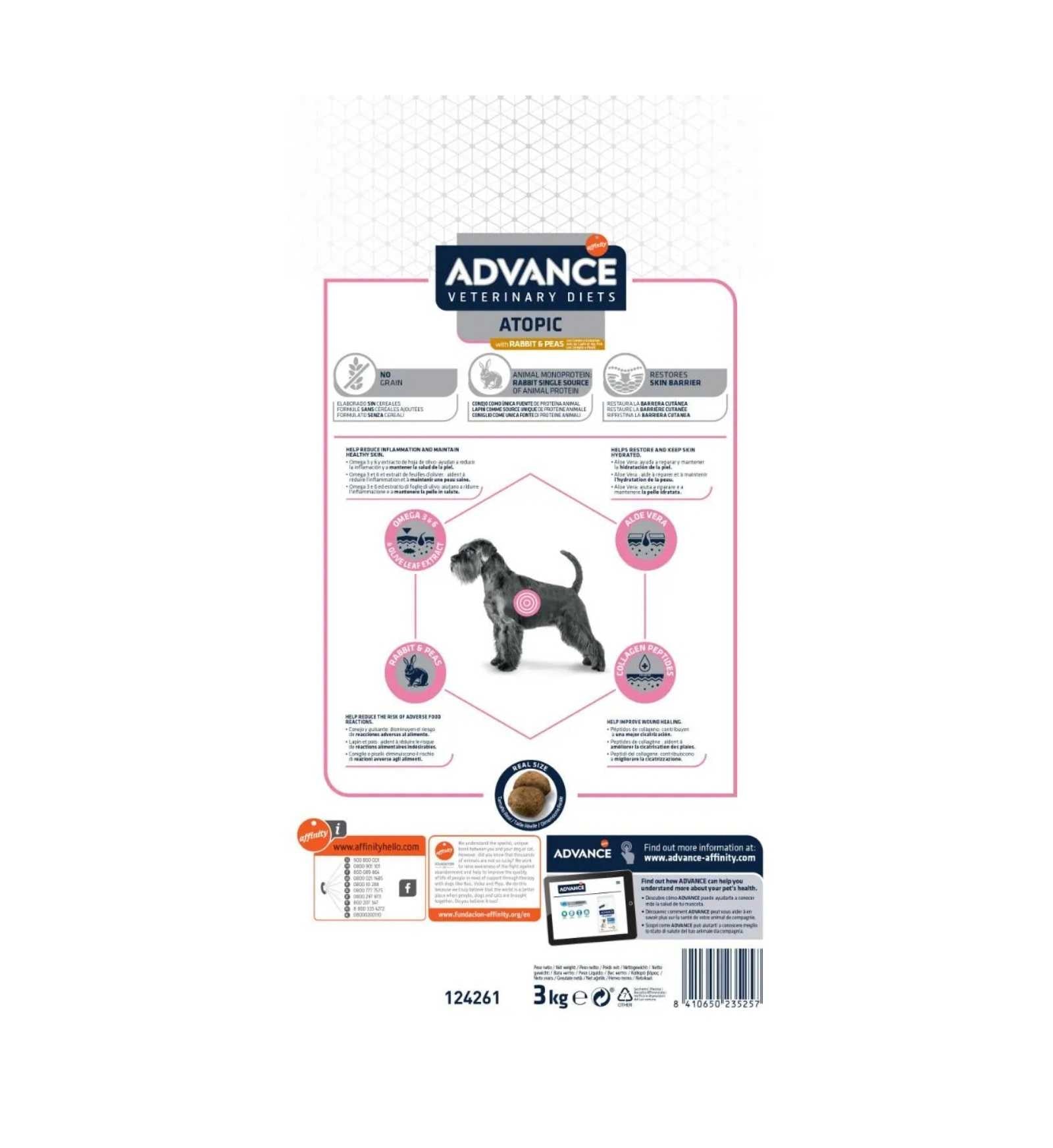 AFFINITY CANE ADVANCE VETERINARY DIETS ATOPIC CONIGLIO DA 3 KG