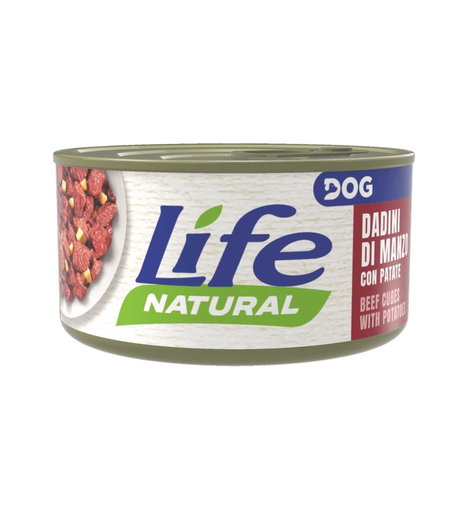 LIFEPETCARE CANE LIFE DOG NATURAL MANZO E PATATE DA 90 GR IN LATTINA