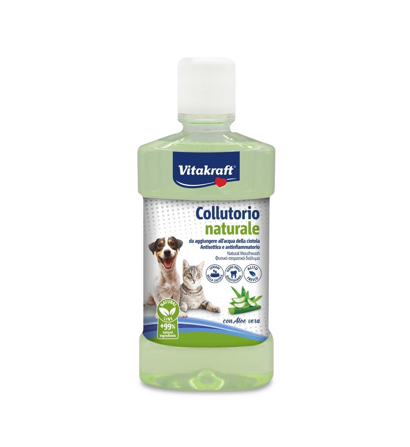 VITAKRAFT CANE E GATTO IGIENE ORALE COLLUTTORIO NATURALE CON ALOE VERA DA 500 ML