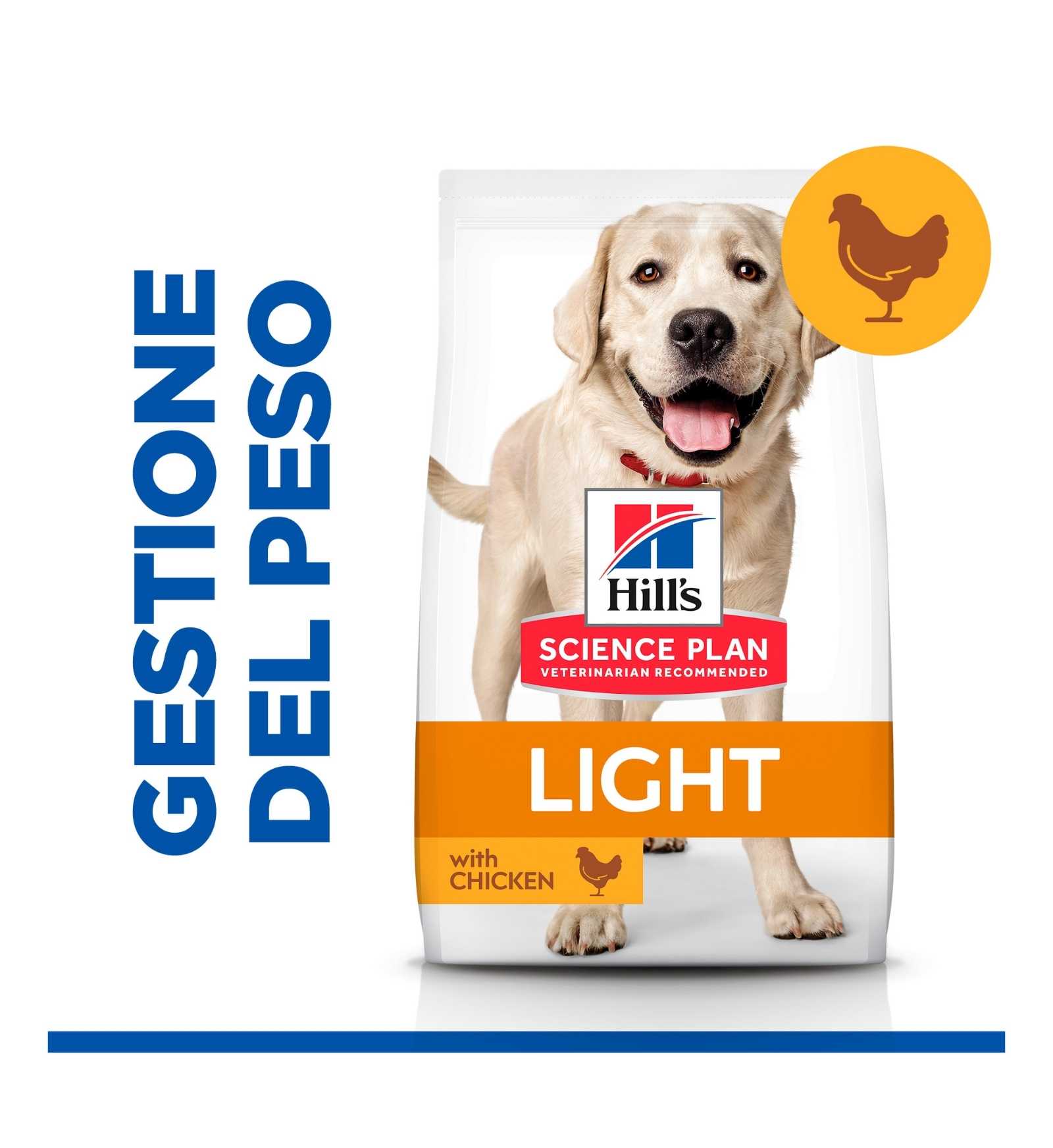 HILL'S SCIENCE PLAN CANE ADULT LARGE BREED LIGHT AL POLLO DA 14 KG