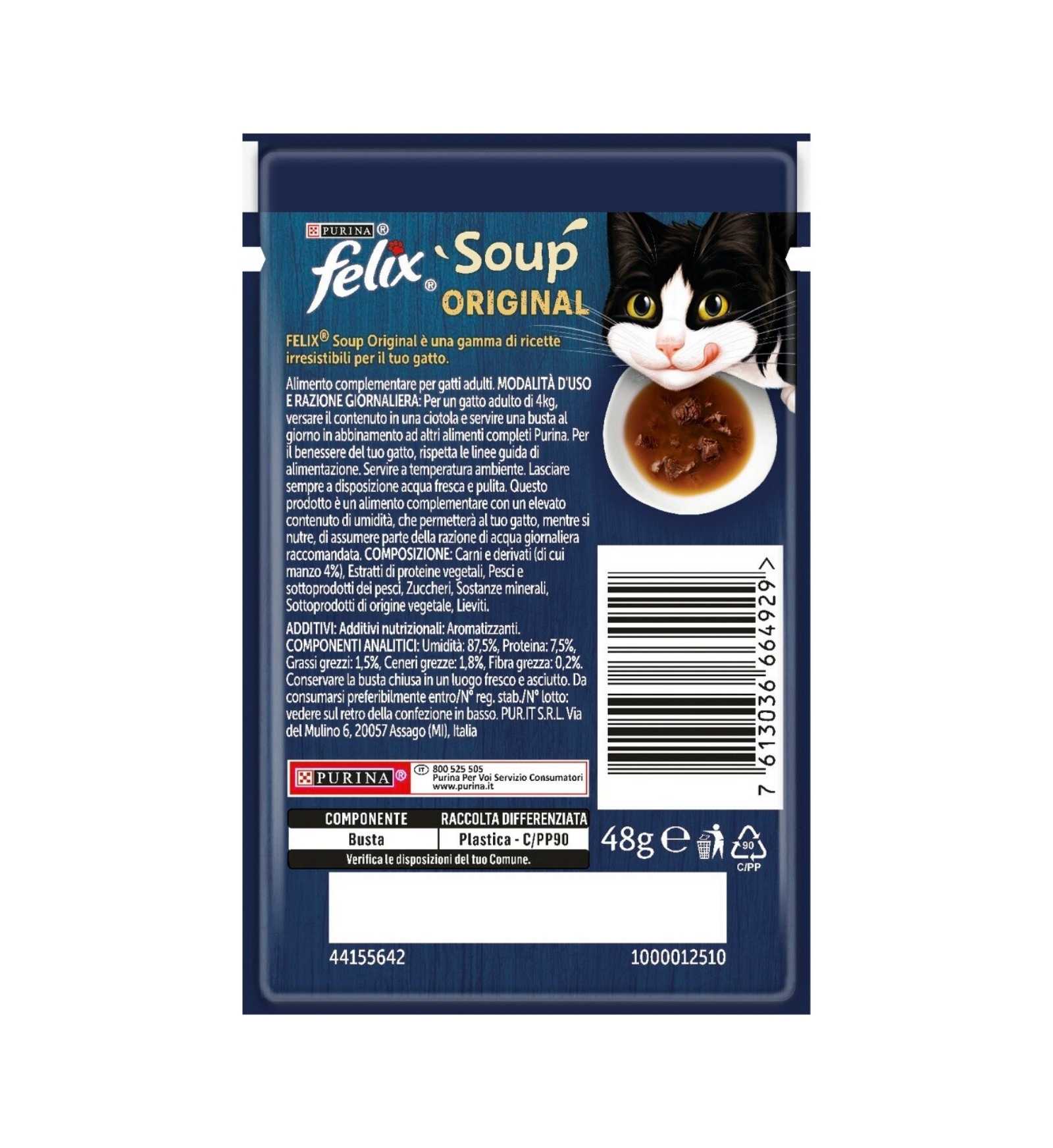 PURINA GATTO FELIX SOUP CON MANZO DA 48 G