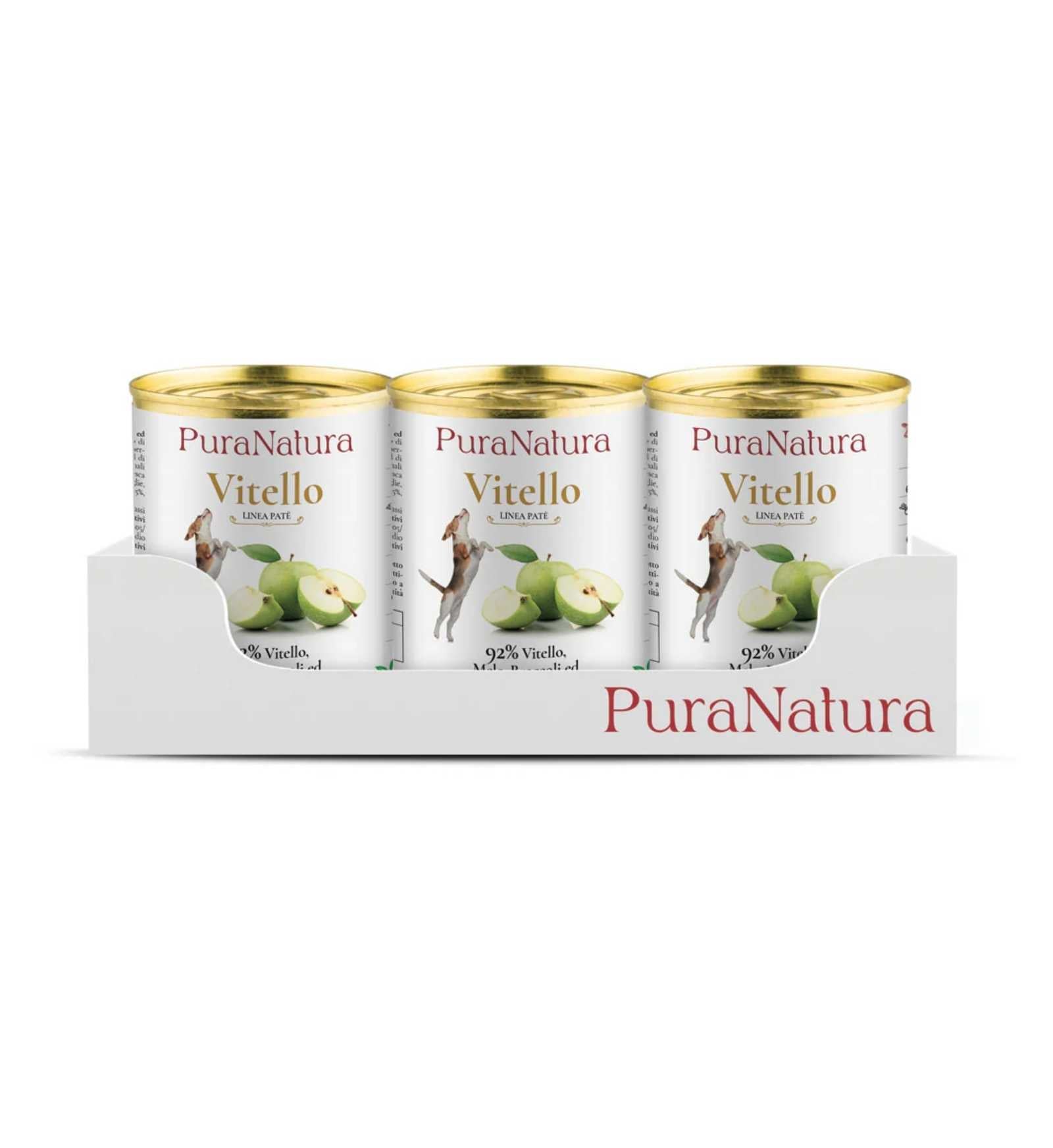 DALLA GRANA PURA NATURA CANE ADULT VITELLO E MELE DA 400 GR IN LATTINA