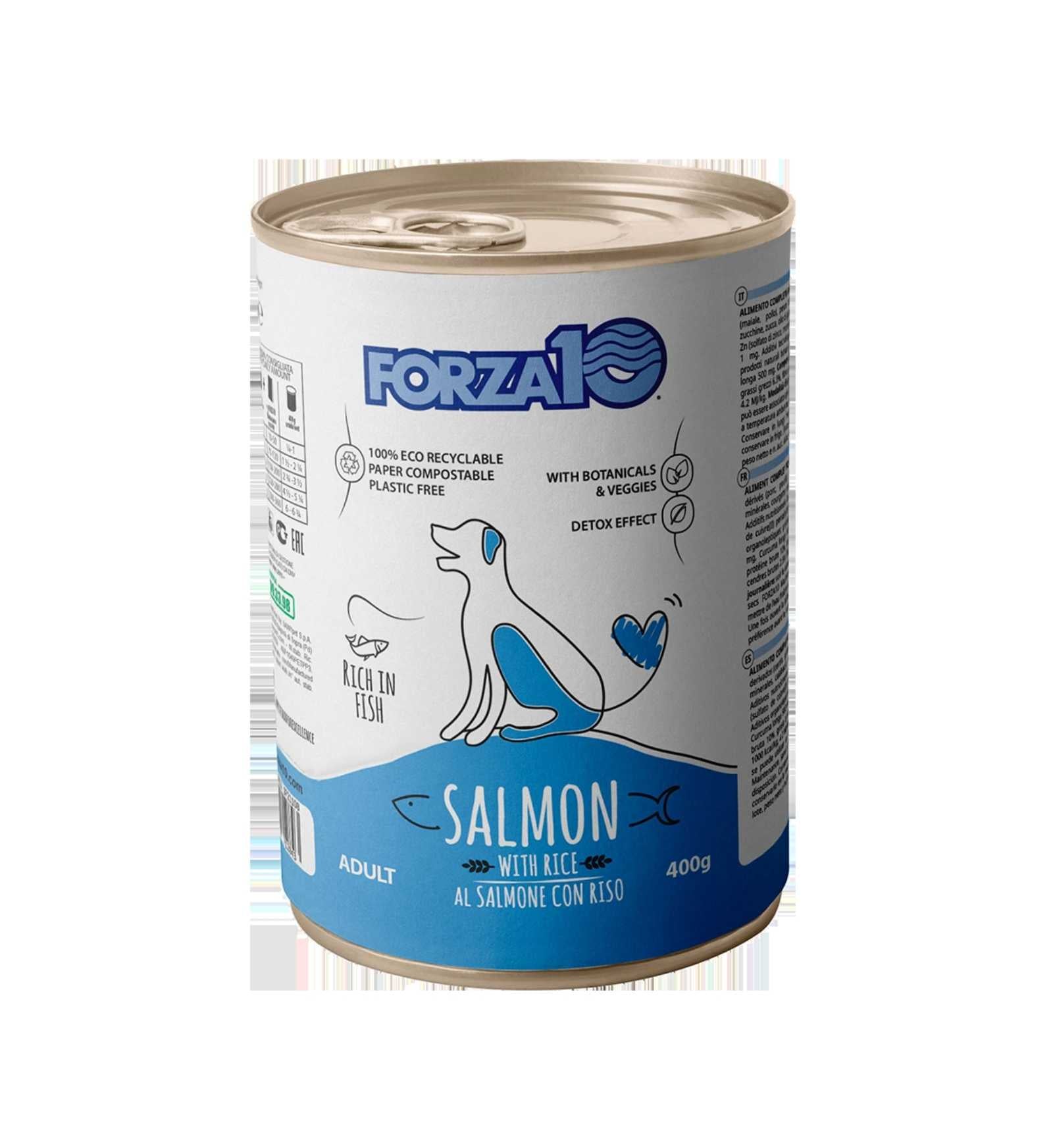 FORZA 10 CANE ADULT MANTENIMENTO SALMONE CON RISO DA 400 GR IN LATTINA