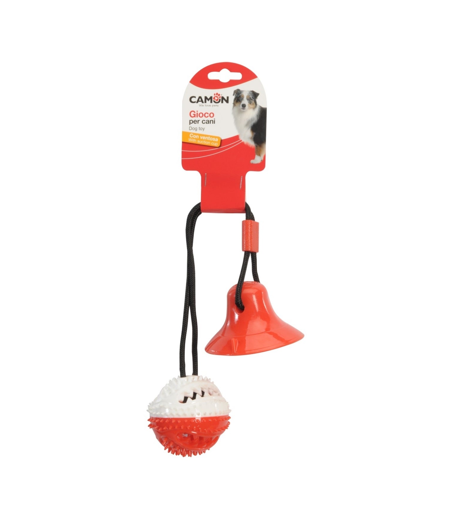 CAMON GIOCO CANE IN TRP PALLA CON VENTOSA 9,5 CM