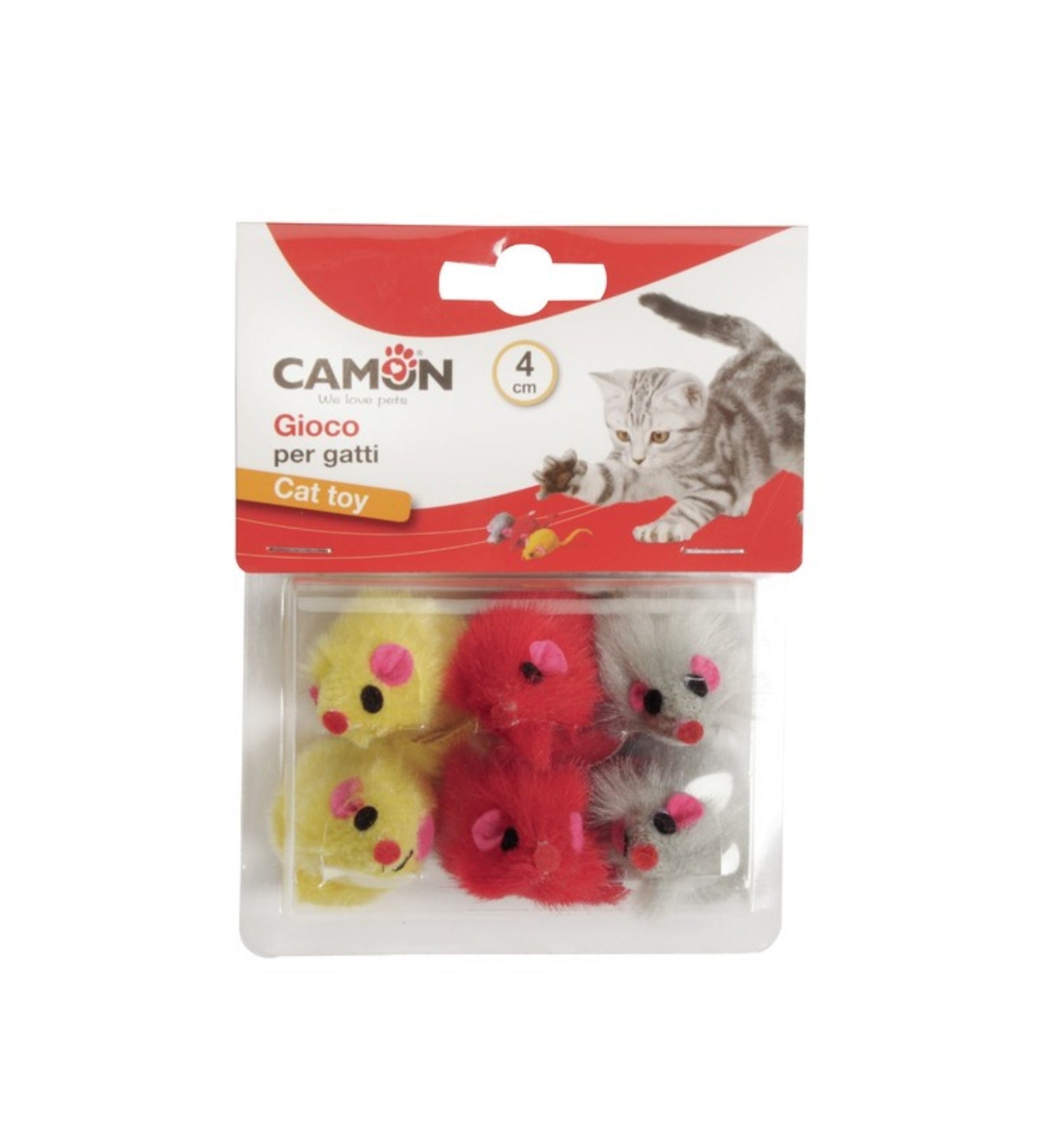 GIOCO GATTO TOPINI MINI COLORATI 6PZ