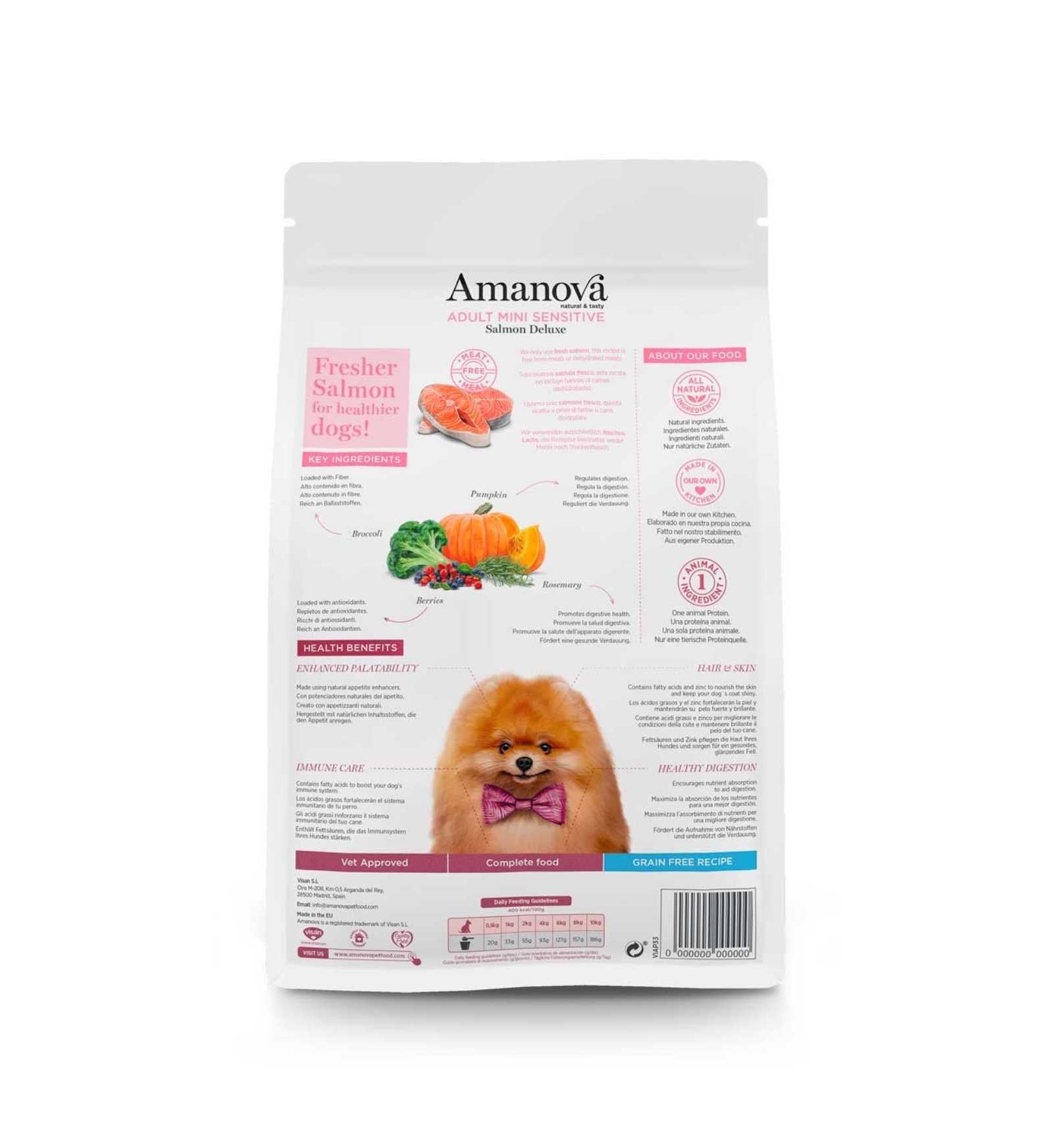 AMANOVA CANE ADULT MINI SENSITIVE SALMONE DELUXE