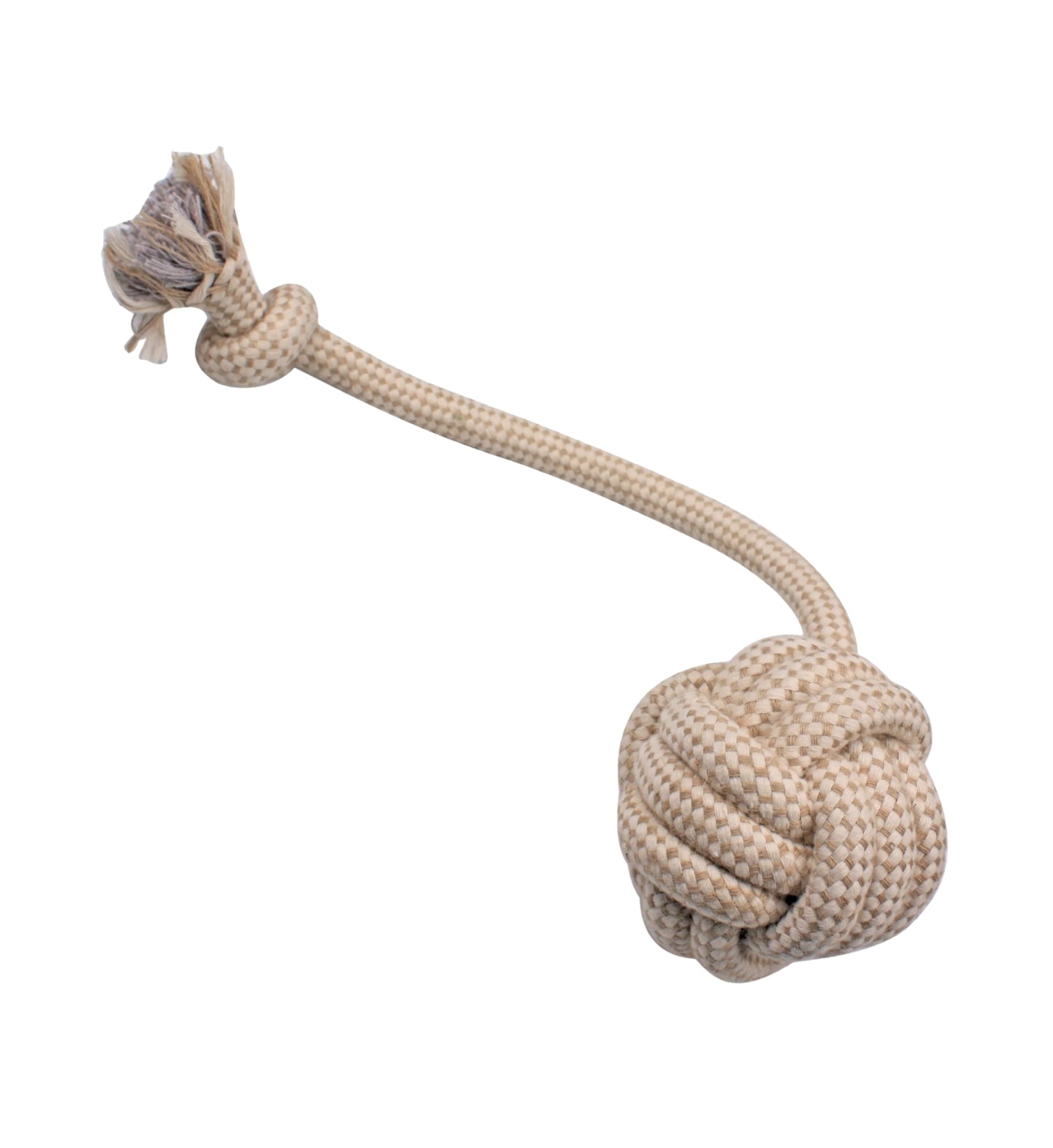 GIOCO PALLA IN JUTA CON CORDA XL 46CM