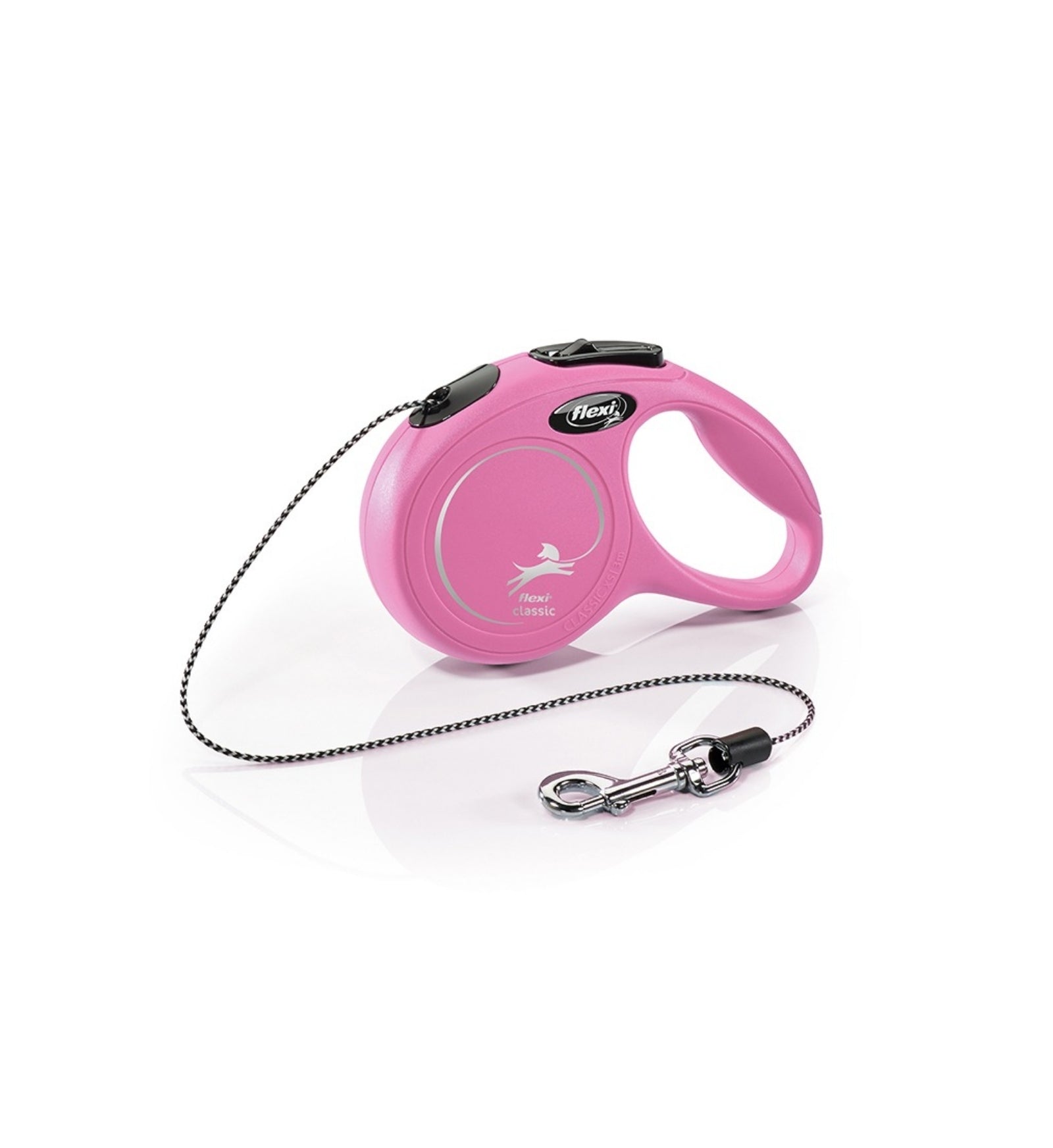 FLEXI CANE GUINZAGLIO NEW CLASSIC CORDA XS 3M ROSA MAX 8 KG