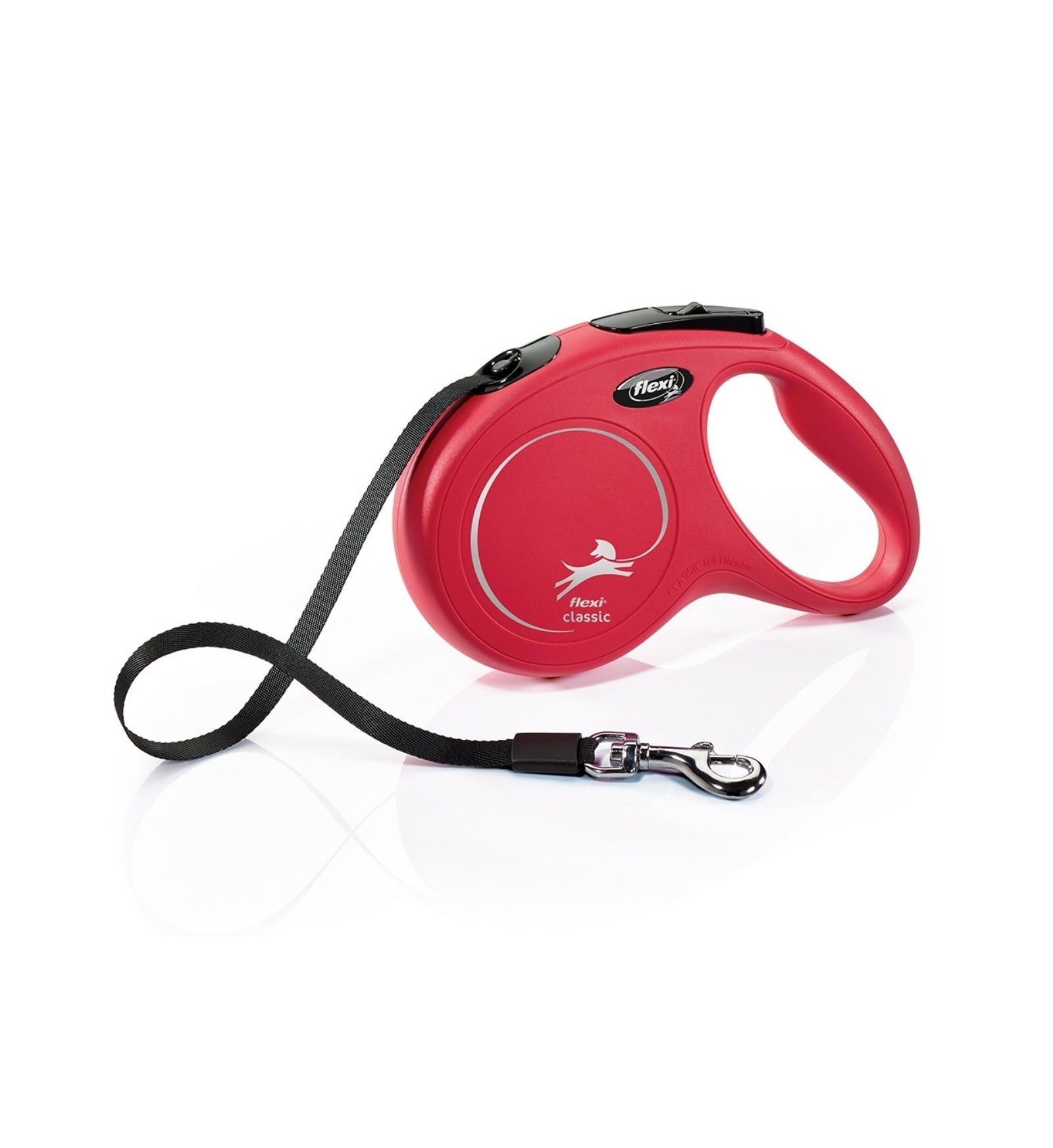 FLEXI CANE GUINZAGLIO NEW CLASSIC FETTUCCIA M 5M ROSSO