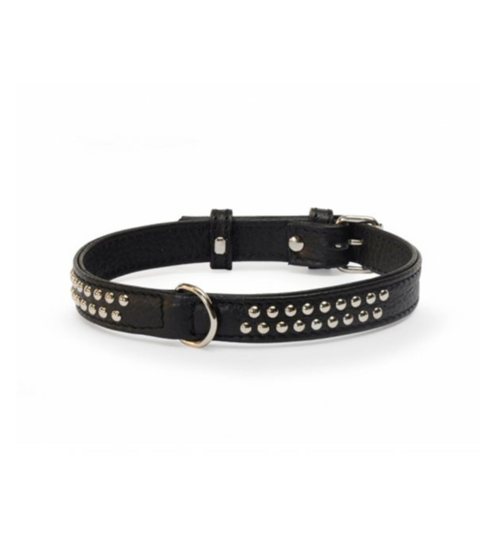COLLARE FODERATO CON BORCHIE 30x600 NERO