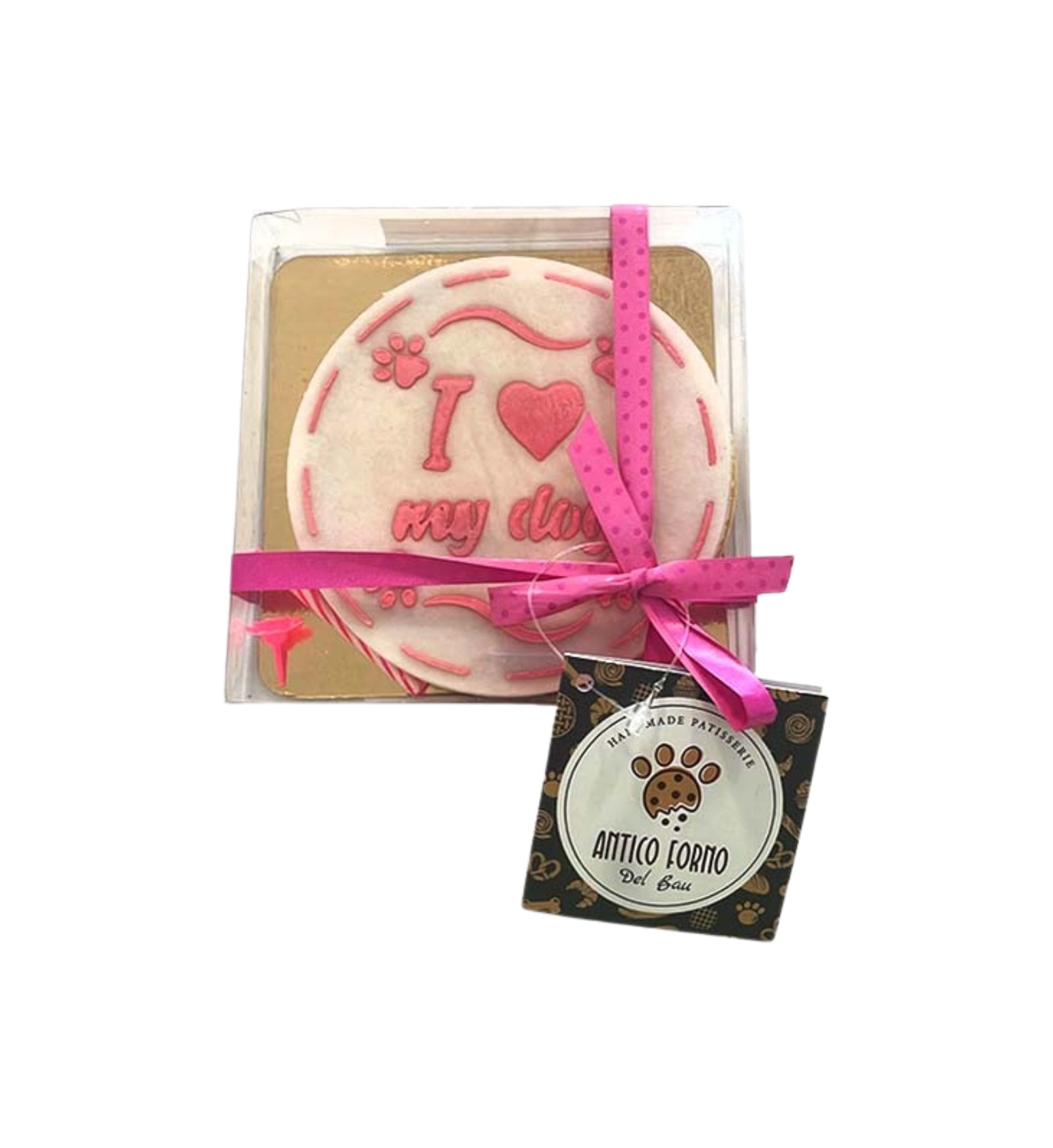 DEL BAU CANE SNACK TORTA I LOVE MY DOG ROSA