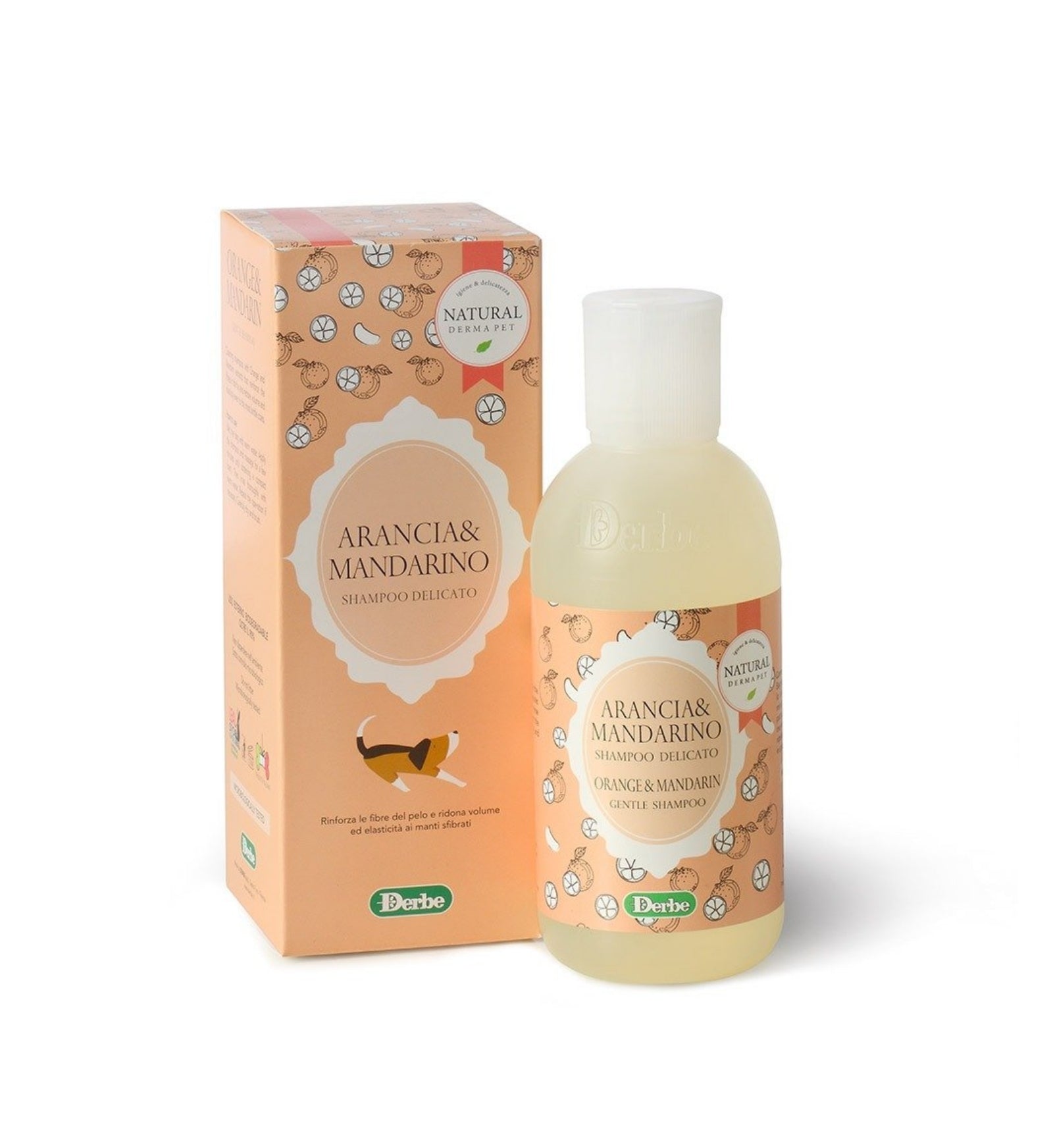 DERBE CANE NATURAL DERMA PET SHAMPOO DELICATO ARANCIA & MANDARINO DA 200 ML