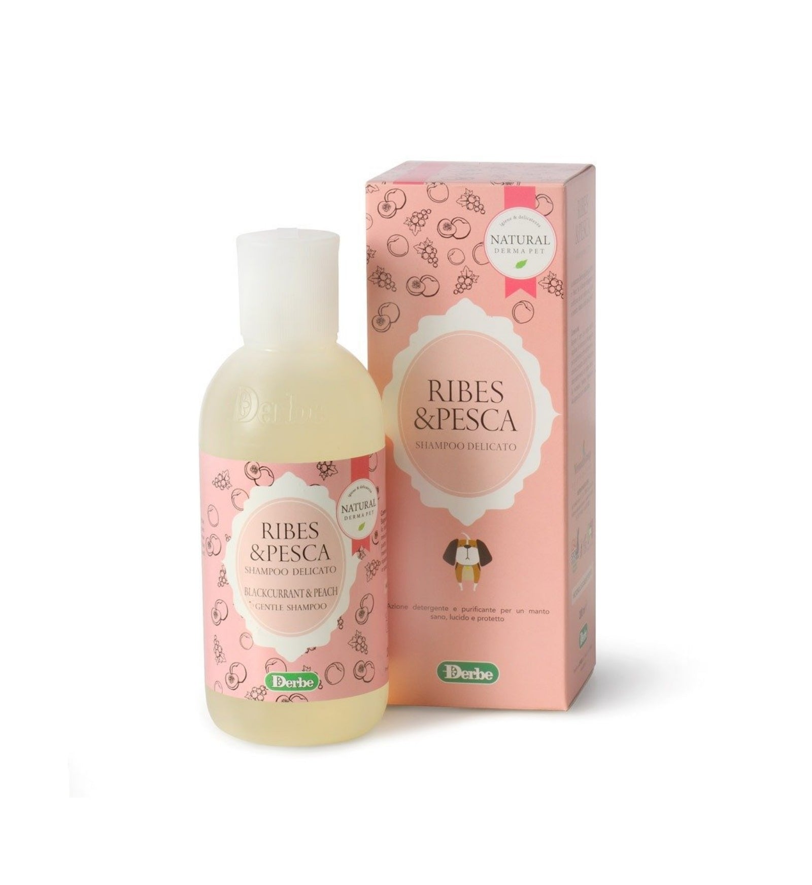 DERBE CANE NATURAL DERMA PET SHAMPOO DELICATO RIBES & PESCA DA 200 ML