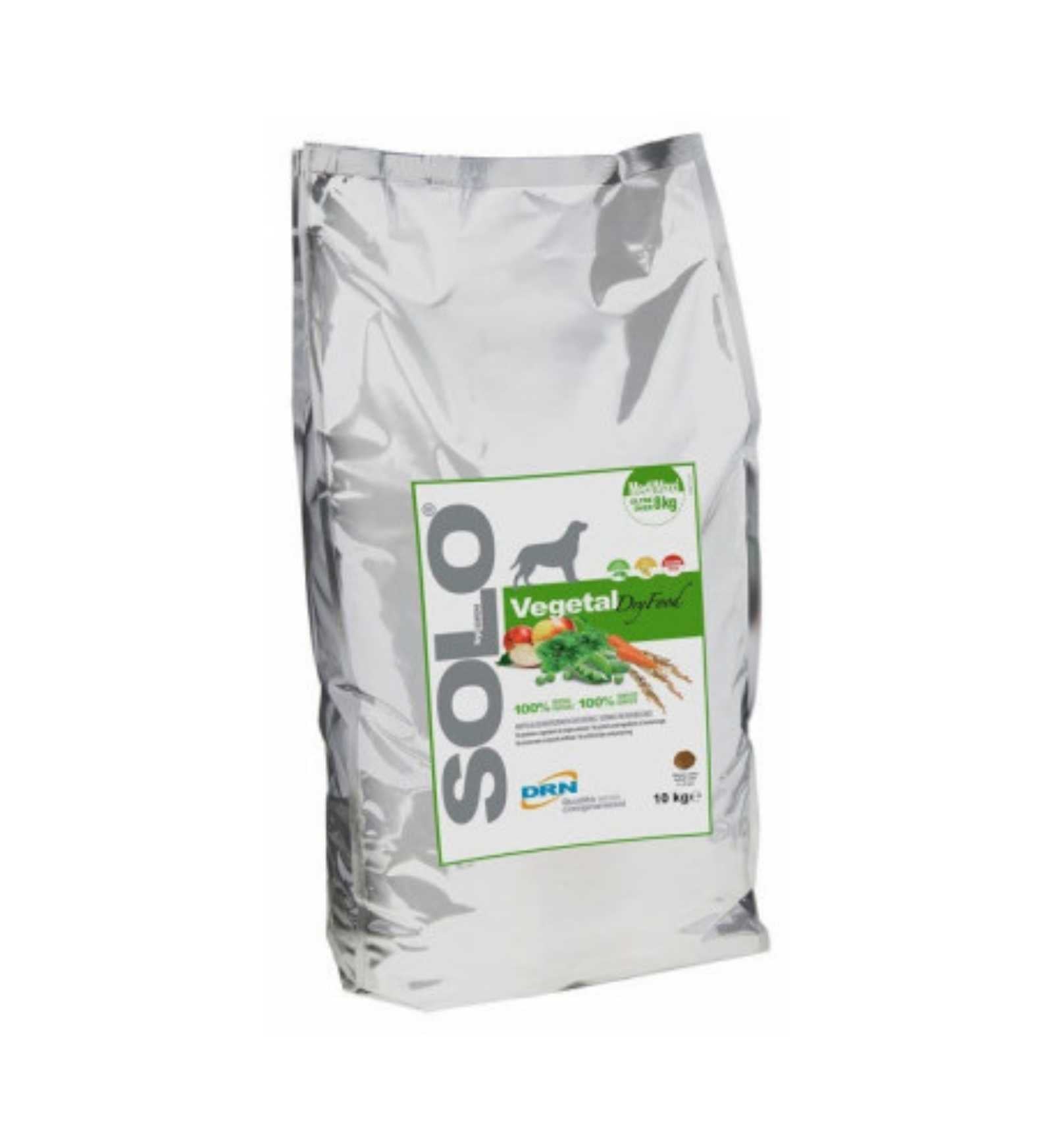 Crocchette Vegetali Per Cani DRN Solo Vegetal - Alimento 100% Vegetale, Confezione Da 6 X 1,5 Kg