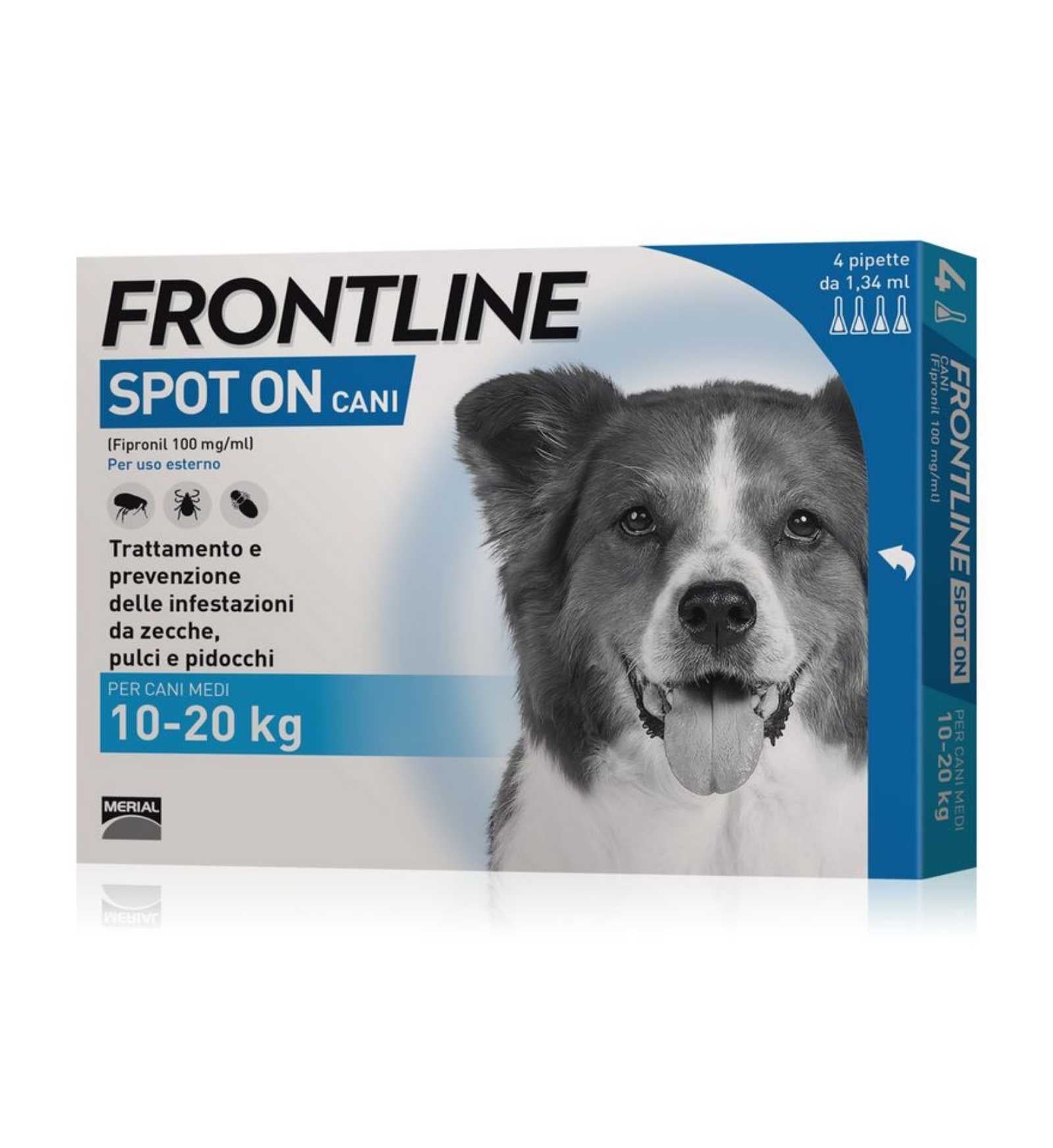 FRONTLINE SPOT ON CANE ANTIPARASSITARIO 10 - 20 KG 4 PIPETTE