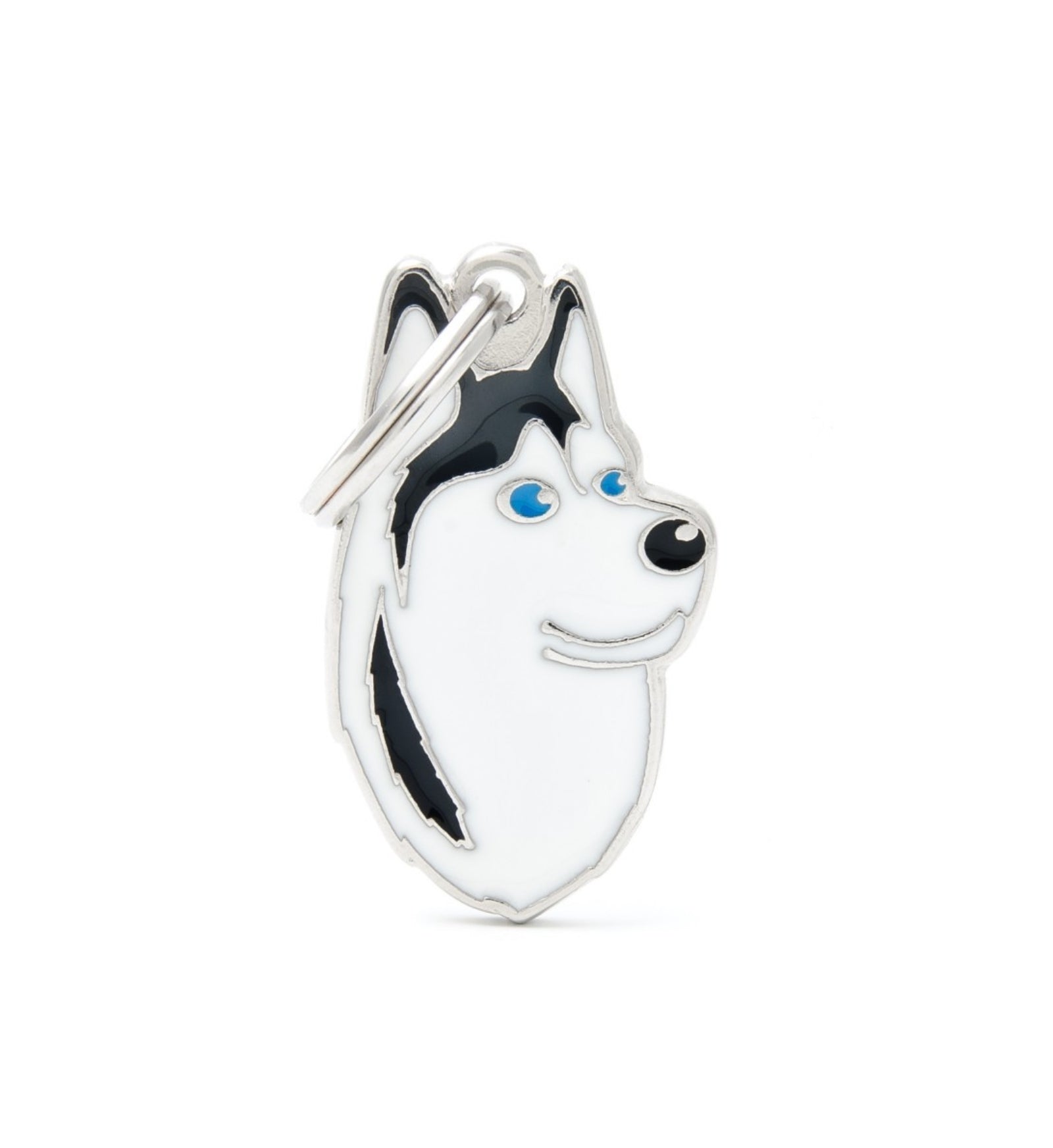 MEDAGLIETTA HUSKY BIANCO E NERO