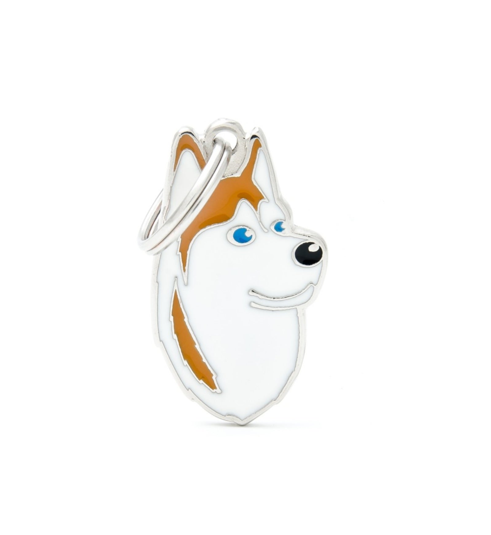 MEDAGLIETTA HUSKY ROSSO E BIANCO