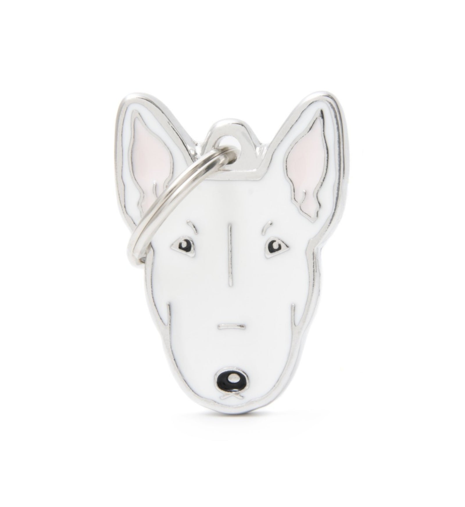 MEDAGLIETTA BULL TERRIER BIANCO