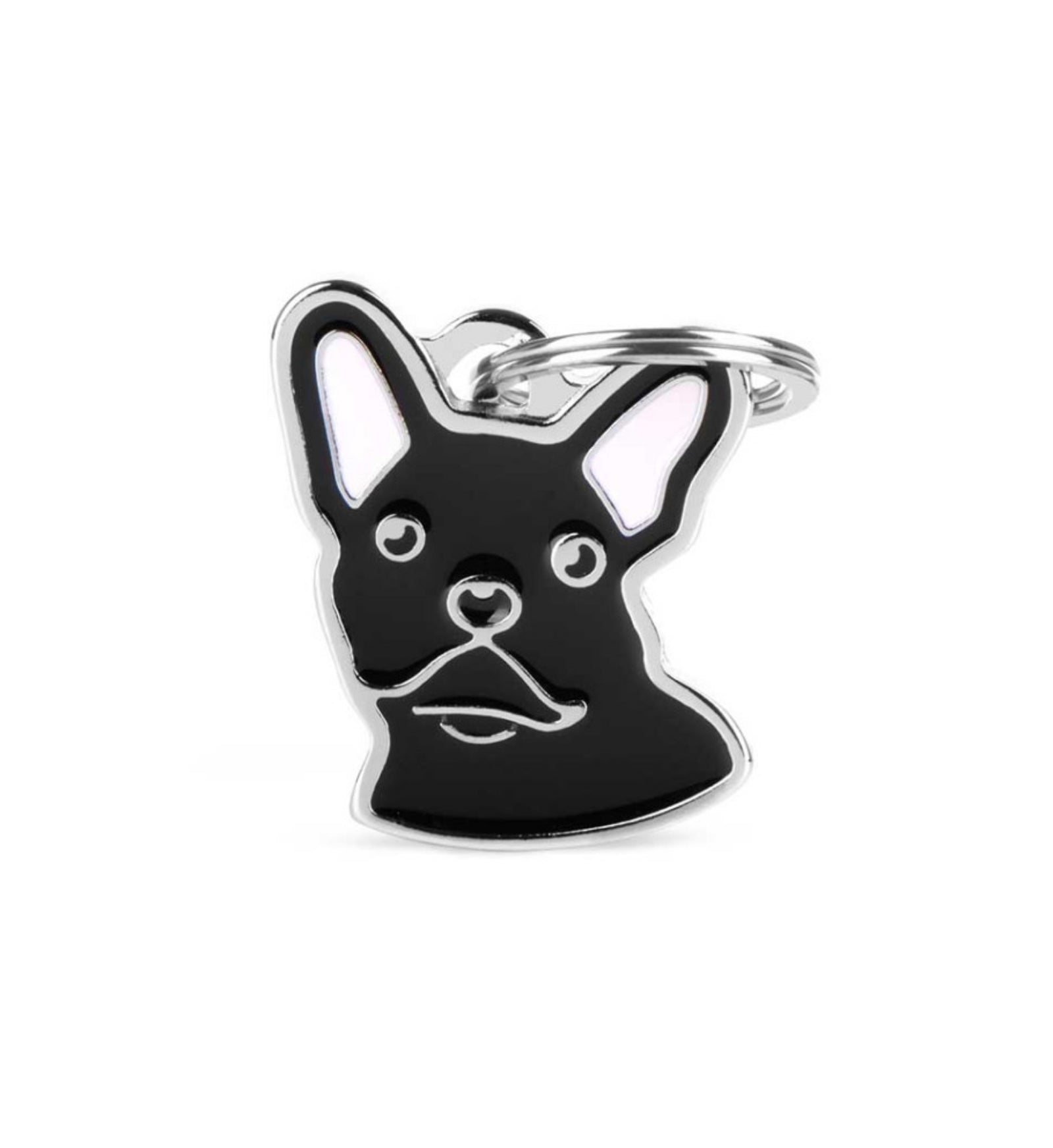 MEDAGLIETTA BULLDOG FRANCESE NERO