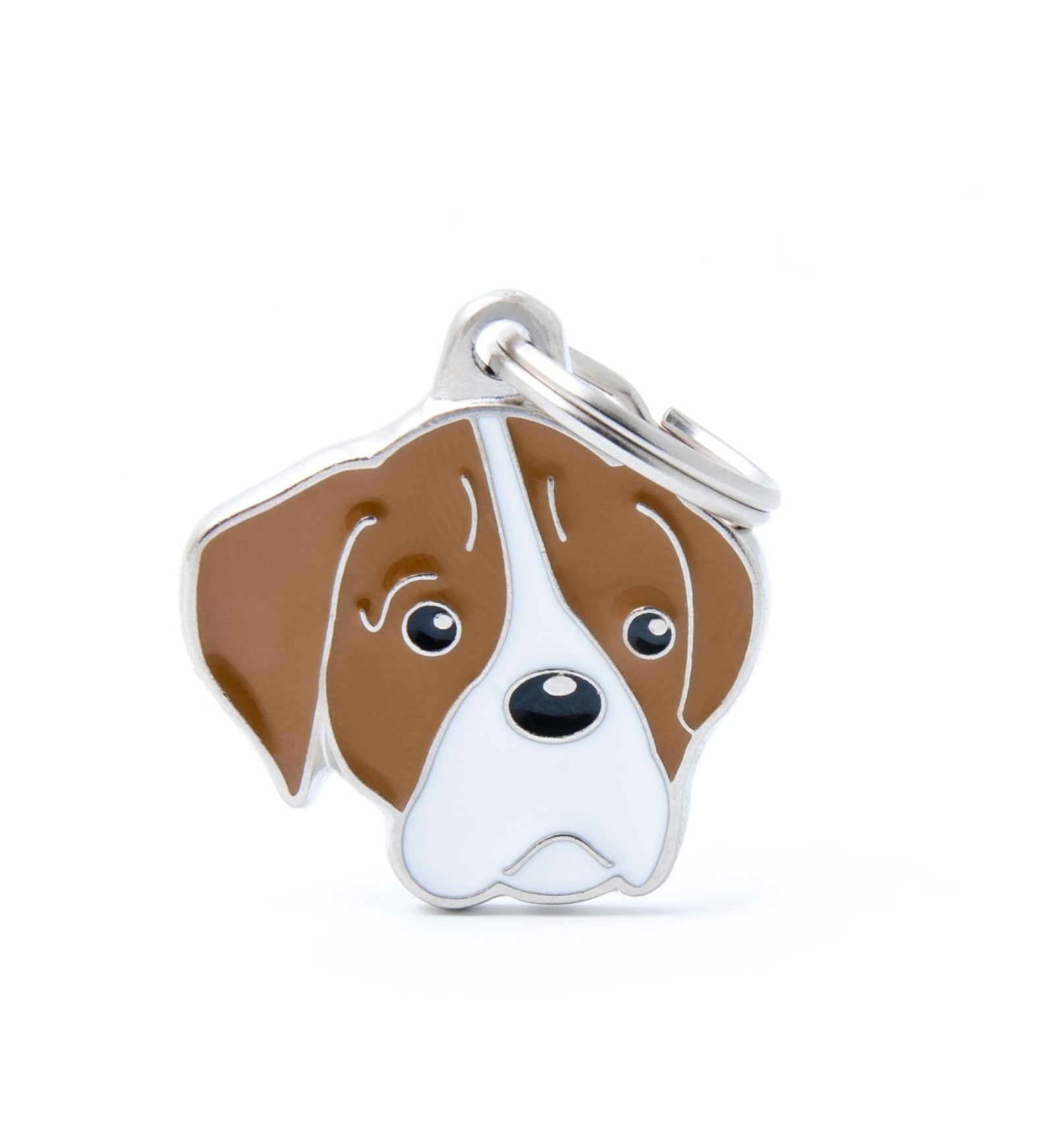 MEDAGLIETTA BOXER BIANCO E MARRONE