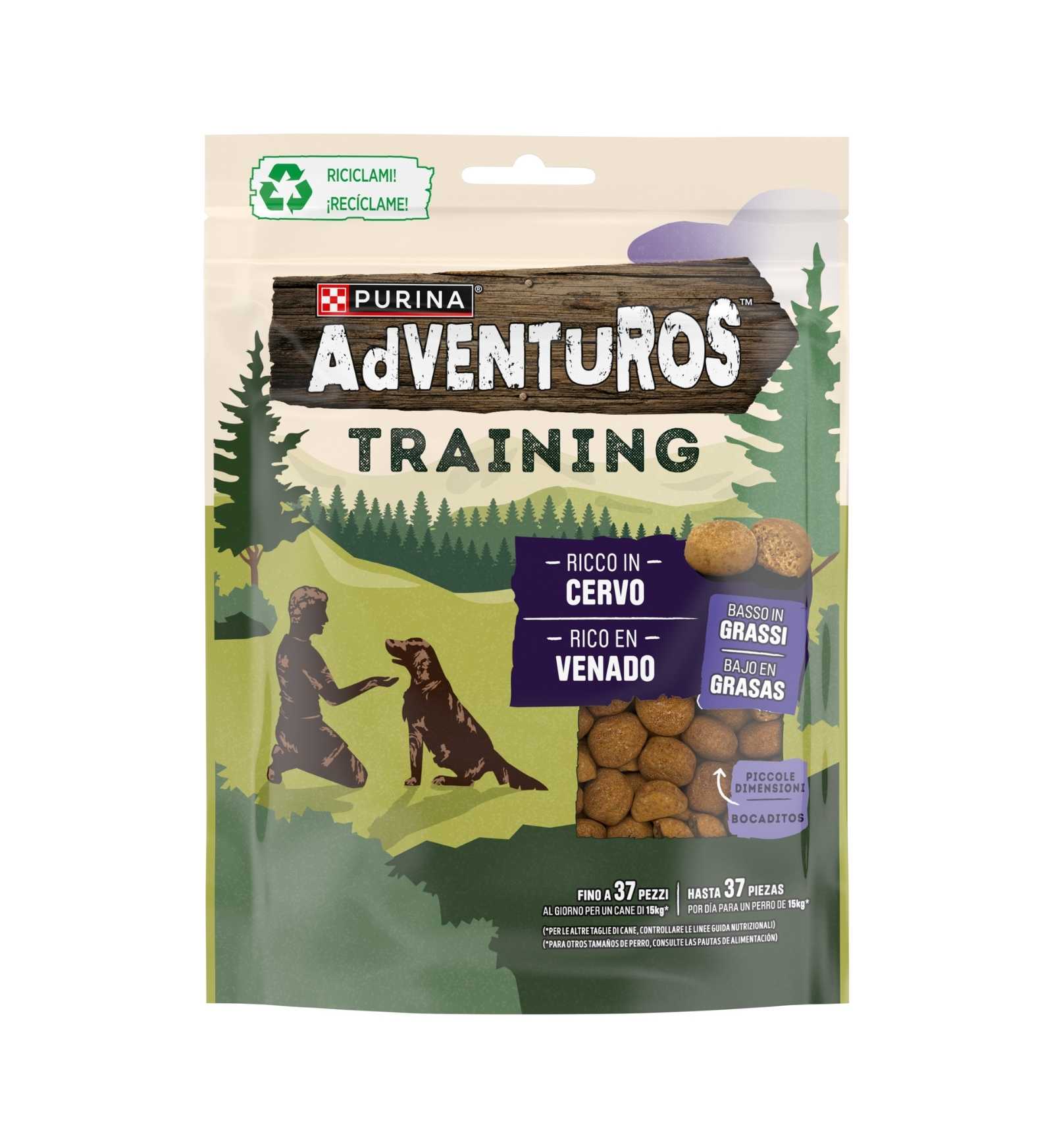 PURINA ADVENTUROS SNACK CANE TRAINING AL CERVO DA 115 GR