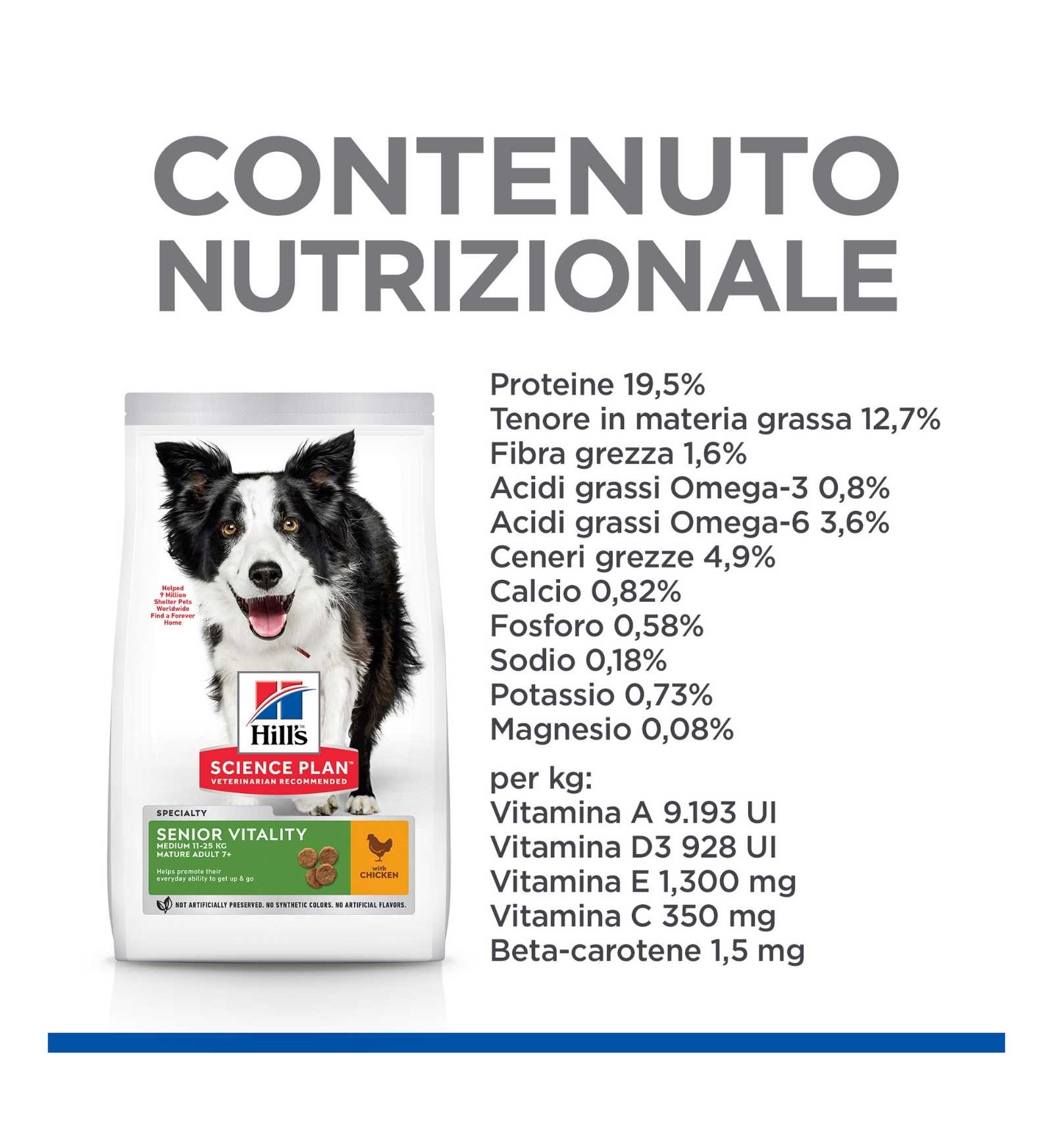 HILL'S SCIENCE PLAN CANE SENIOR VITALITY 7 + MEDIUM POLLO