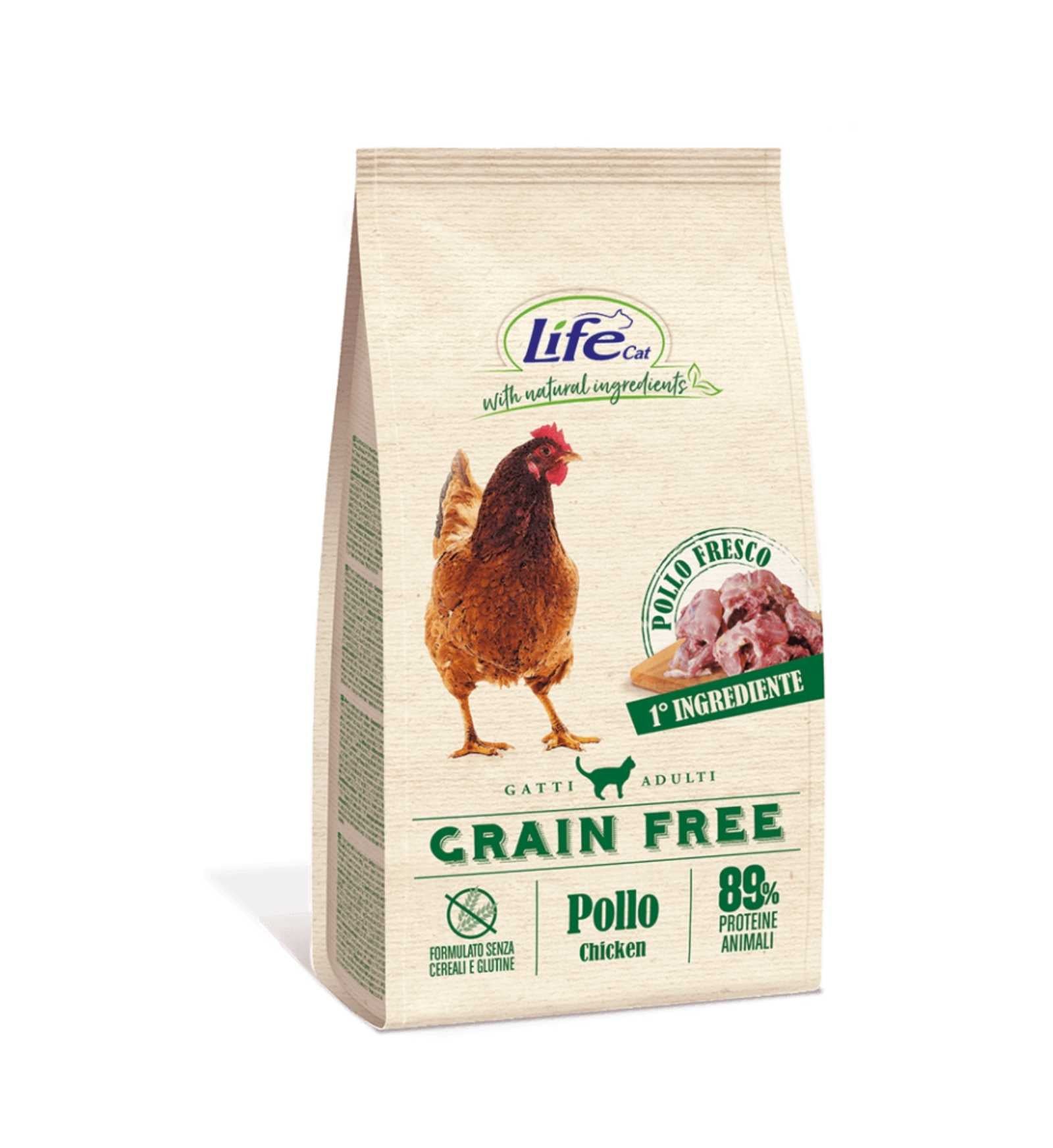 LIFEPETCARE GATTO ADULT GRAIN FREE CON POLLO FRESCO E PATATE