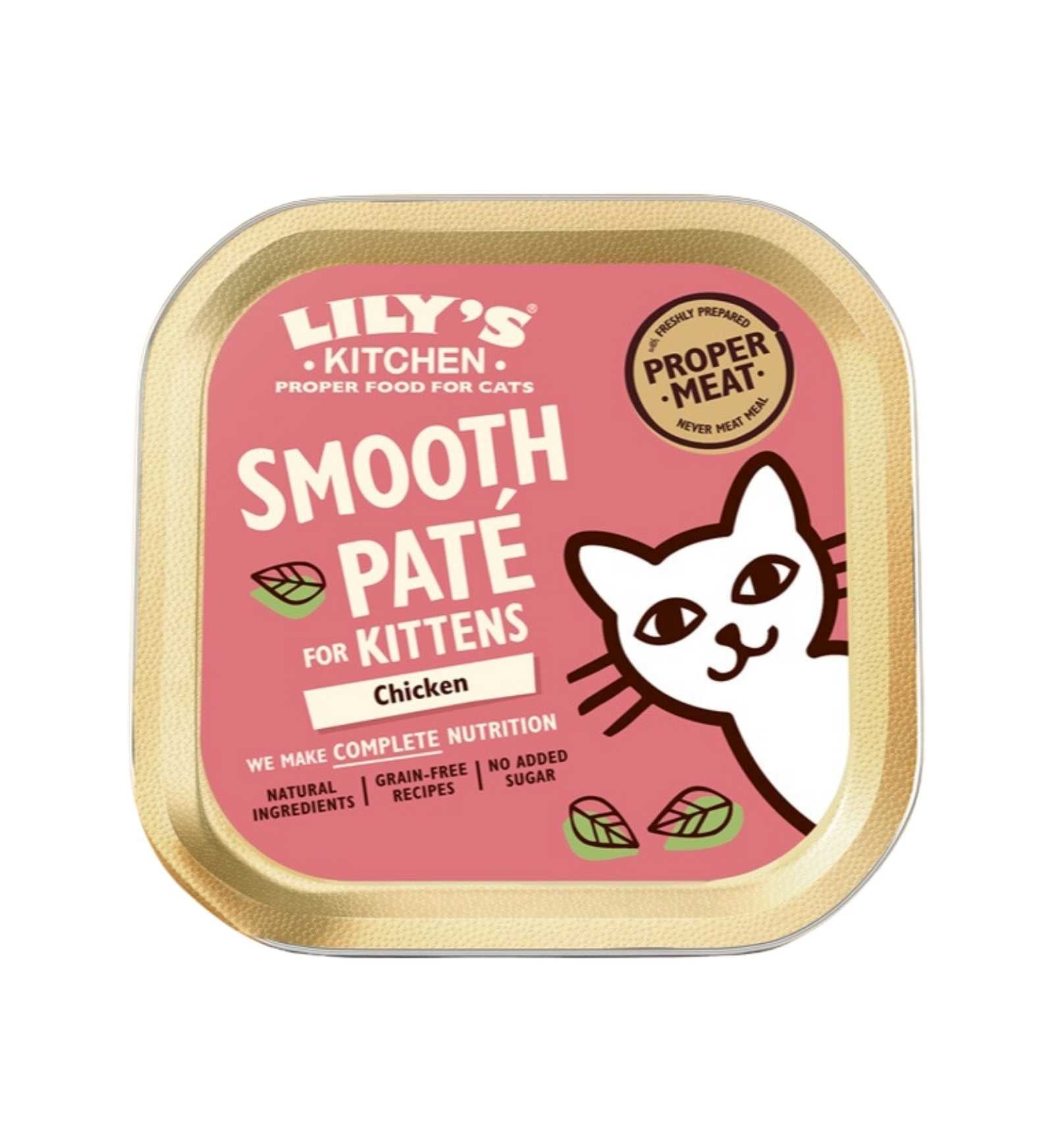 LILY'S KITCHEN GATTO KITTEN SMOOTH PATE' POLLO E MAIALE DA 85 GR IN VASCHETTA