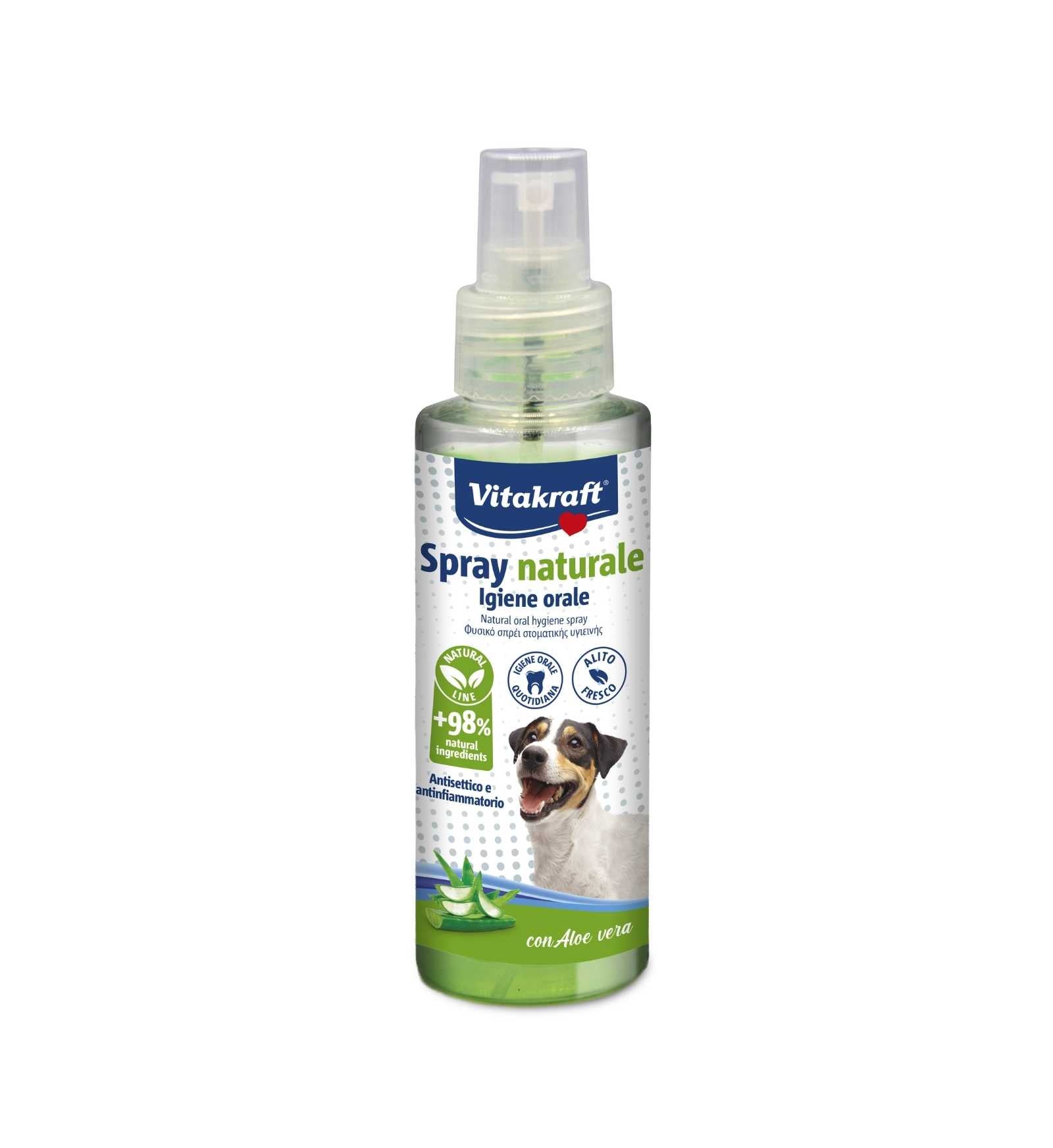VITAKRAFT CANE E GATTO IGIENE ORALE SPRAY NATURALE CON ALOE VERA DA 100 ML
