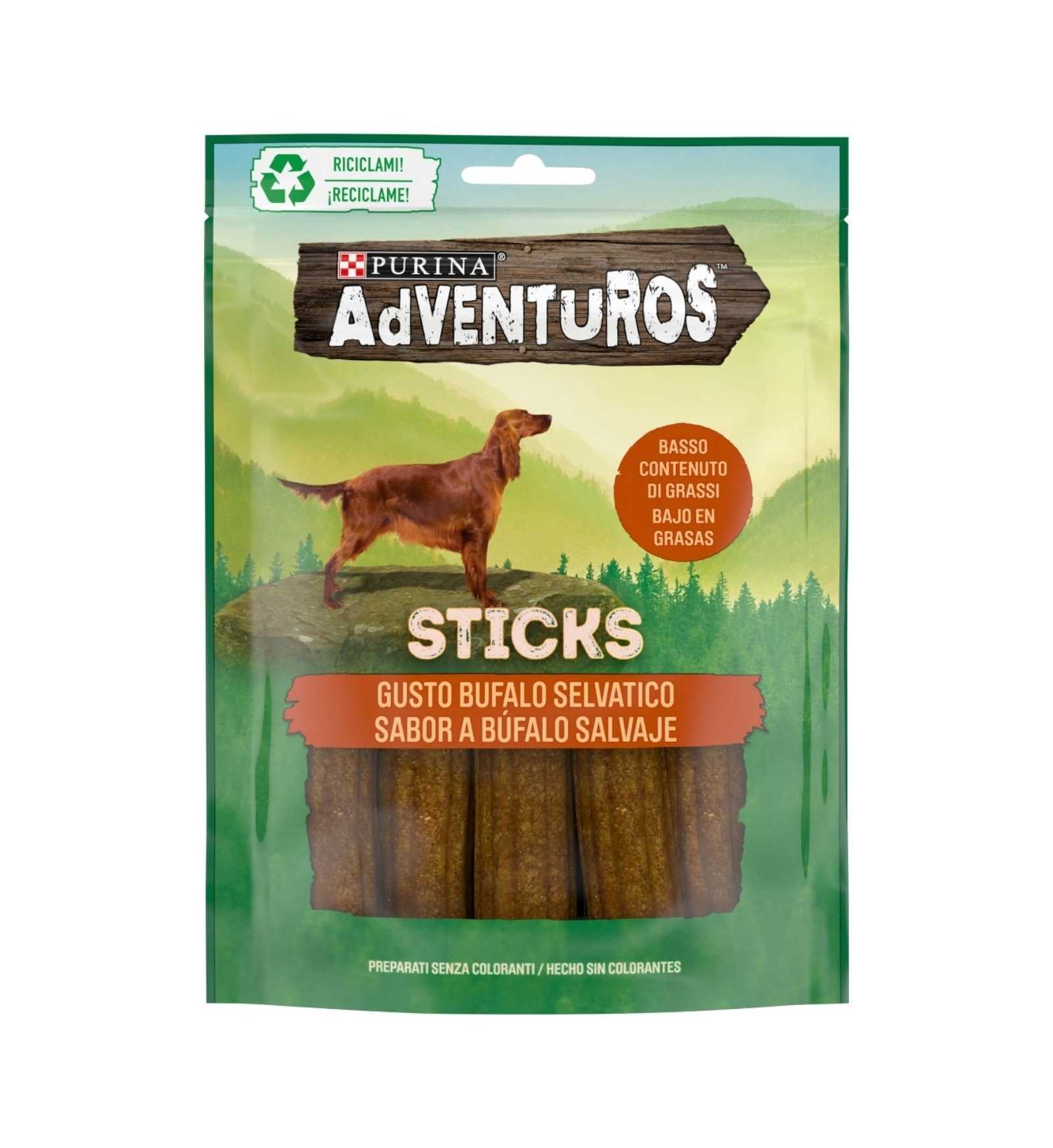 PURINA ADVENTUROS SNACK CANE STICKS AL BUFALO DA 120 GR