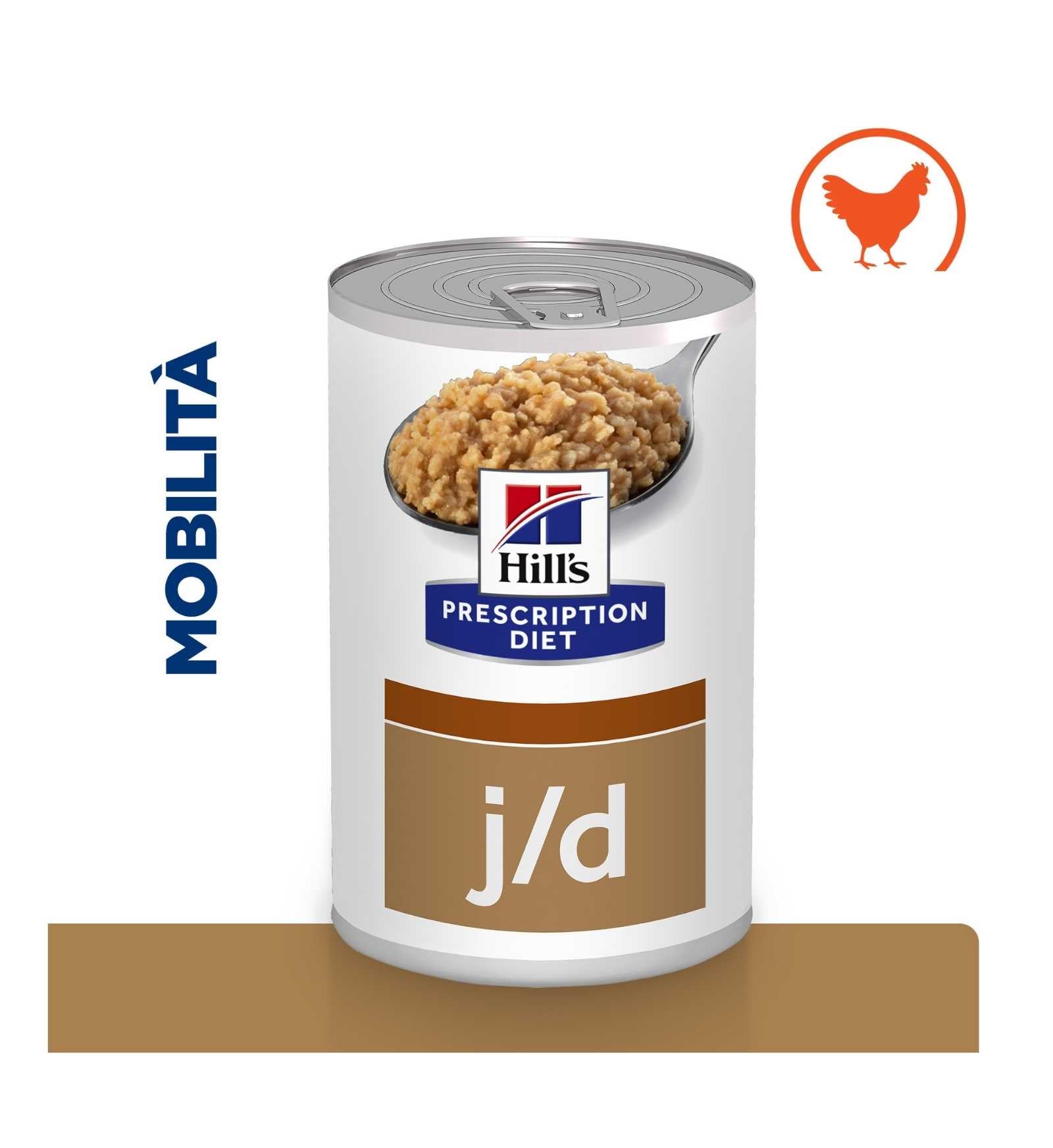 HILL'S PRESCRIPTION DIET CANE J/D MOBILITY POLLO DA 370 G IN LATTINA