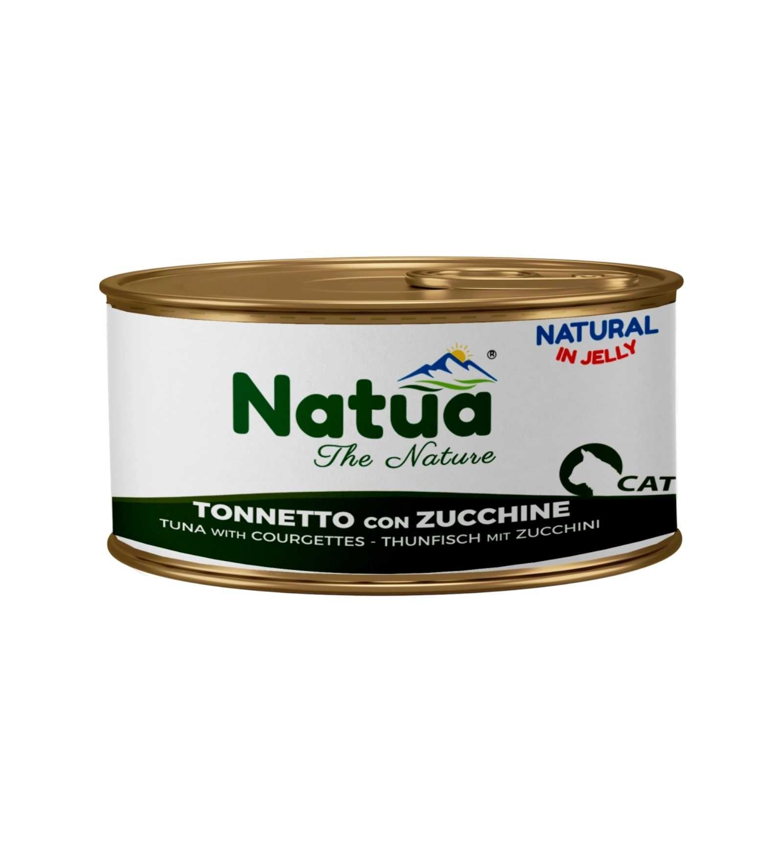 NATUA NATURAL GATTO JELLY TONNETTO CON ZUCCHINE DA 85 GR IN LATTINA