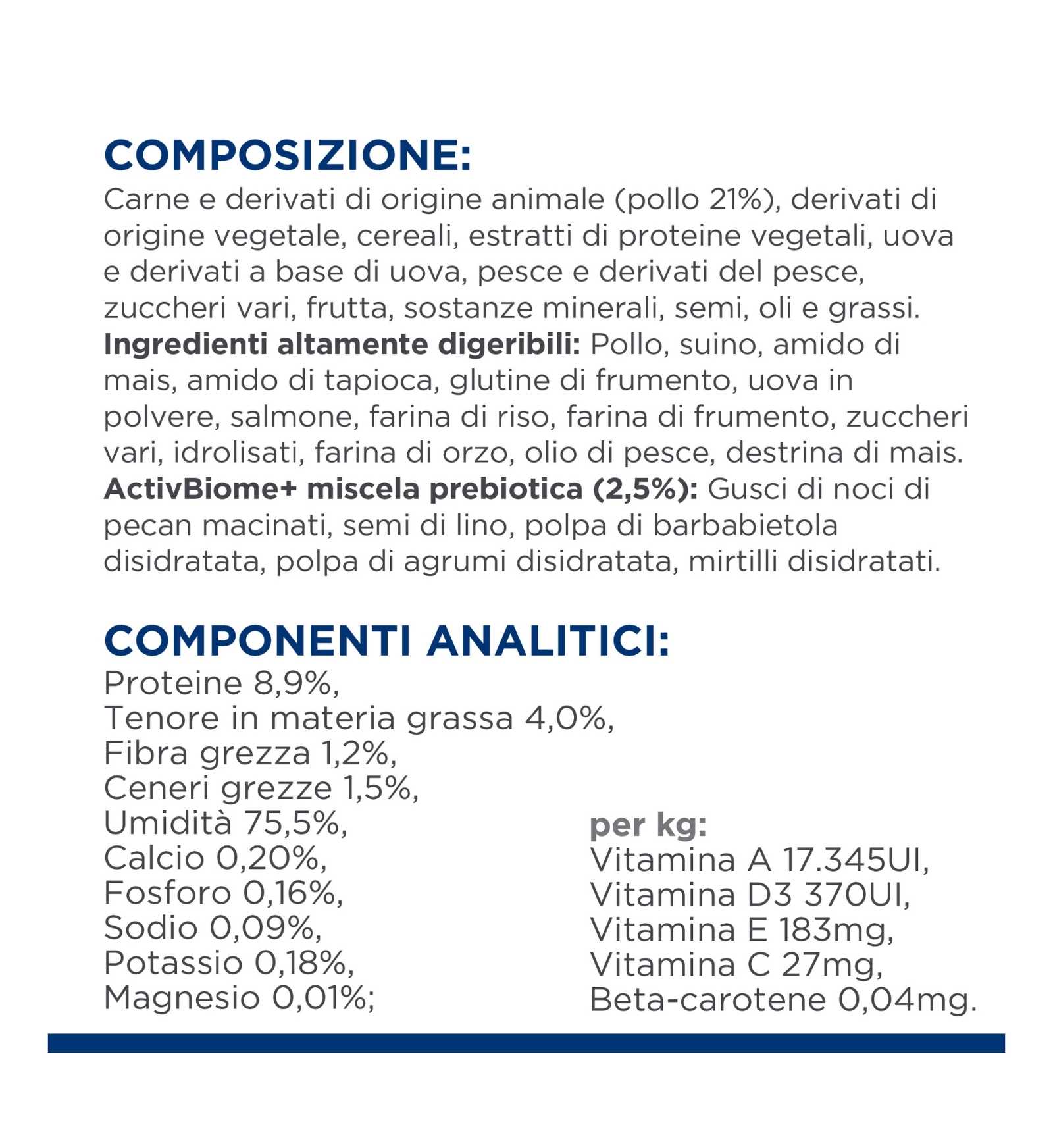 HILL'S PRESCRIPTION DIET GATTO GASTROINTESTINAL BIOME DA 85 GR IN BUSTA