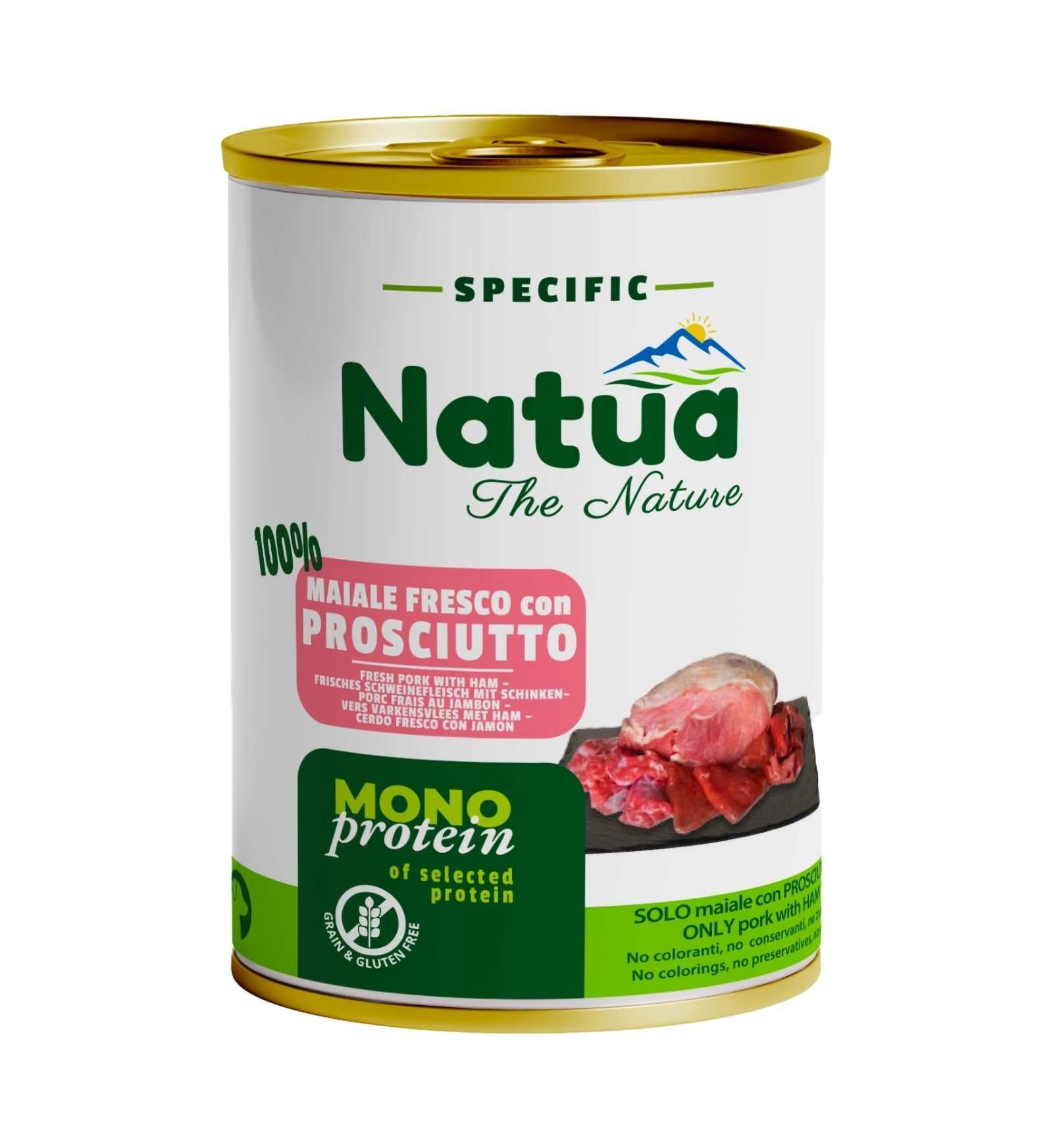 NATUA SPECIFIC CANE PROSCIUTTO DA 400 GR IN LATTINA