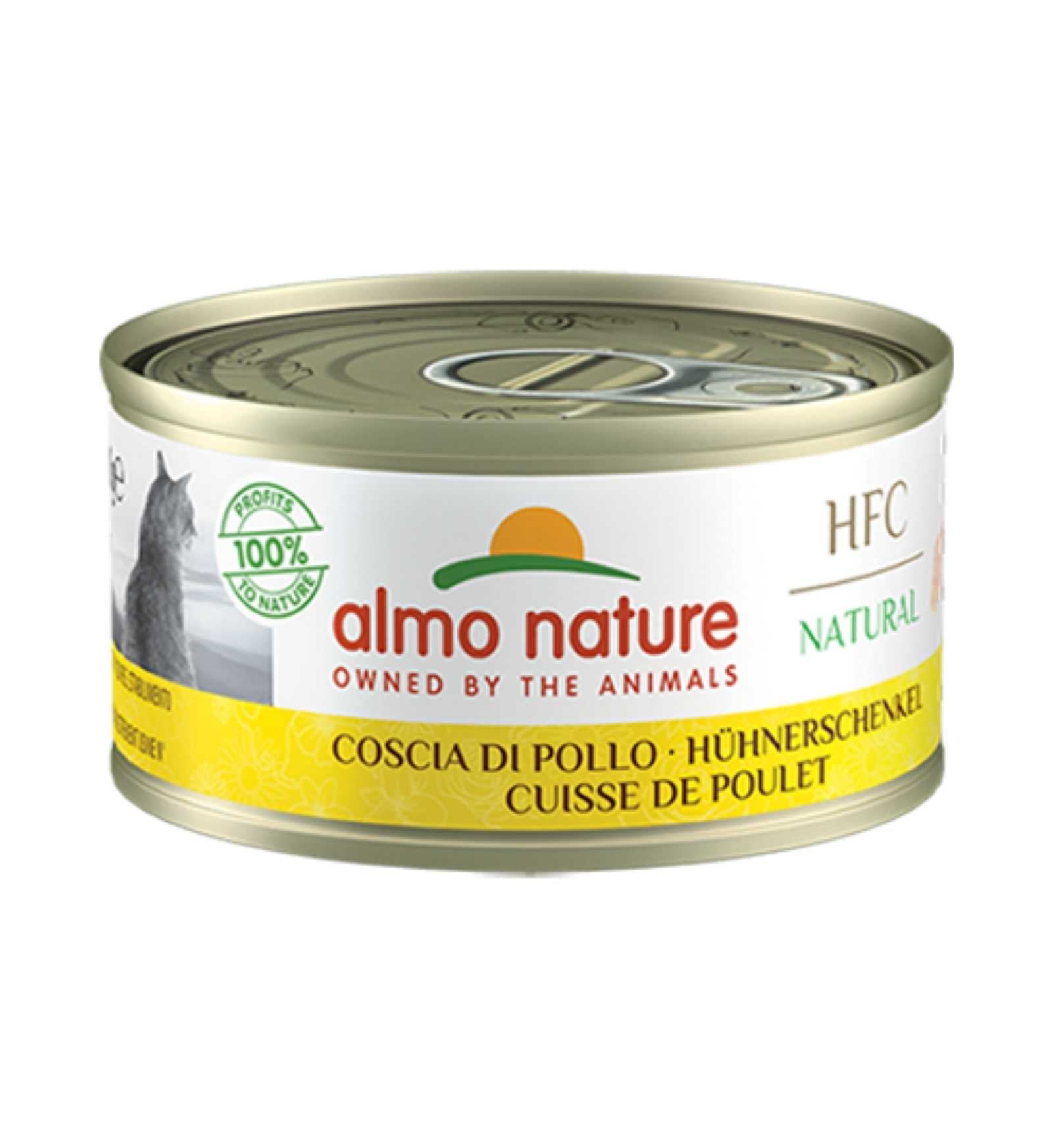 ALMO NATURE GATTO NATURAL ADULT COSCIA DI POLLO IN LATTINA