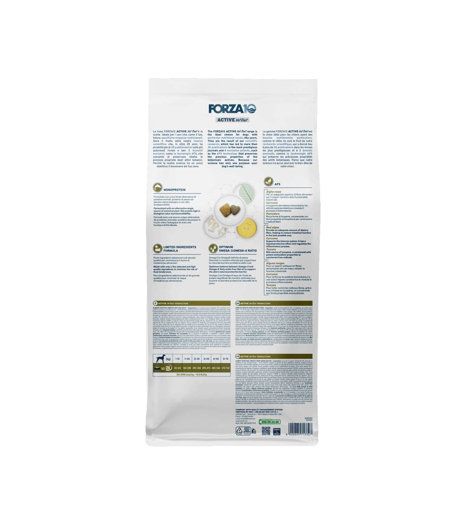 FORZA10 CANE DIET ADULT PERIACTION ACTIVE
